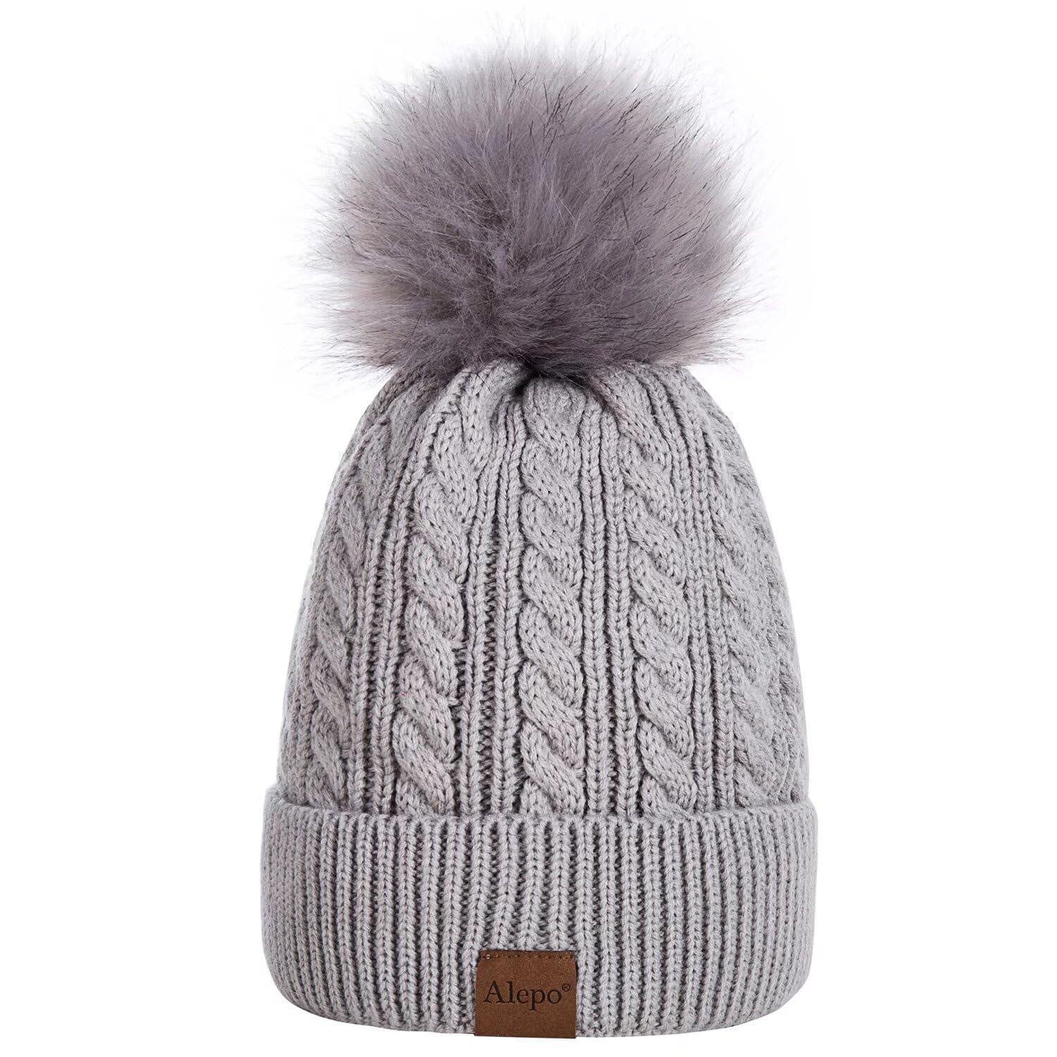 LuxusKollektion Bommelmütze Damen Mütze Winter mit Bommel (1-St)