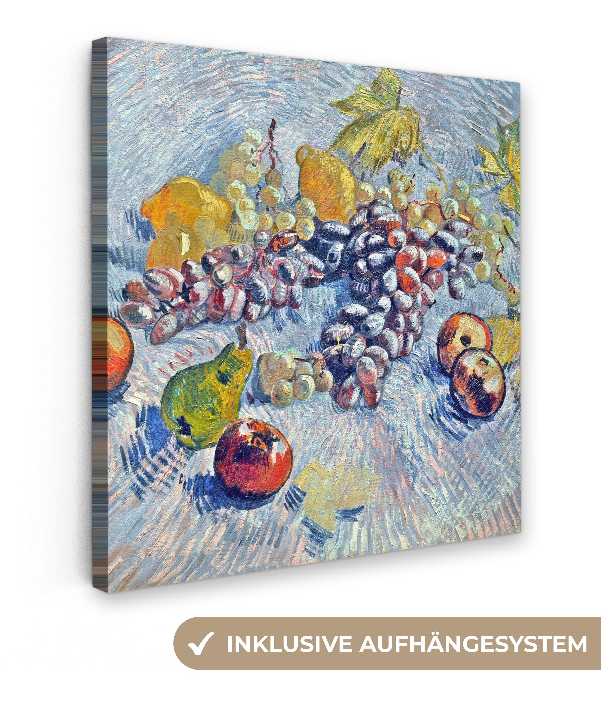 OneMillionCanvasses® Leinwandbild Weintrauben, Zitronen, Birnen und günstig online kaufen
