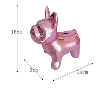 FIDDY Click-Ornamente Home Decor Schreibtisch dekorative Statue, Tier-Sparschwein aus Keramik für Jungen und Mädchen