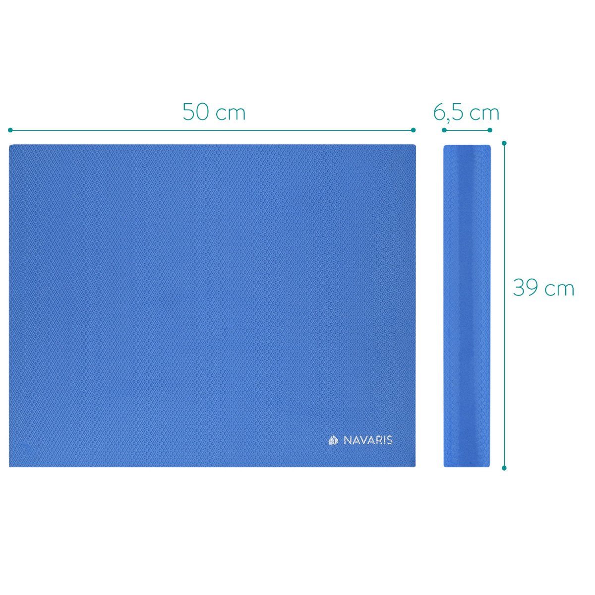 Balance Navaris Blau Trainer Balancekissen, TPE Balancekissen Schaumstoff 50x39x6,5cm,