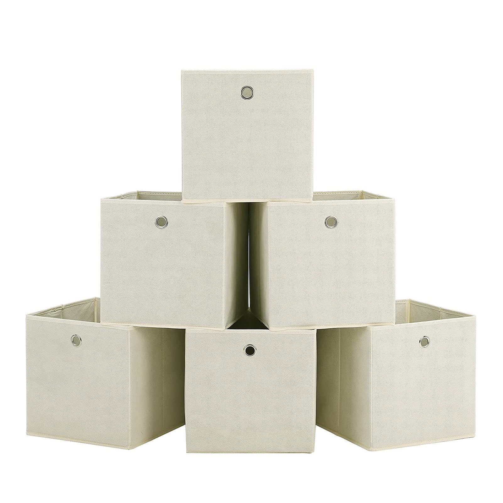 Youyijia Schubladenbox 6 x Non-Woven Fabric Storage Box(Beige)