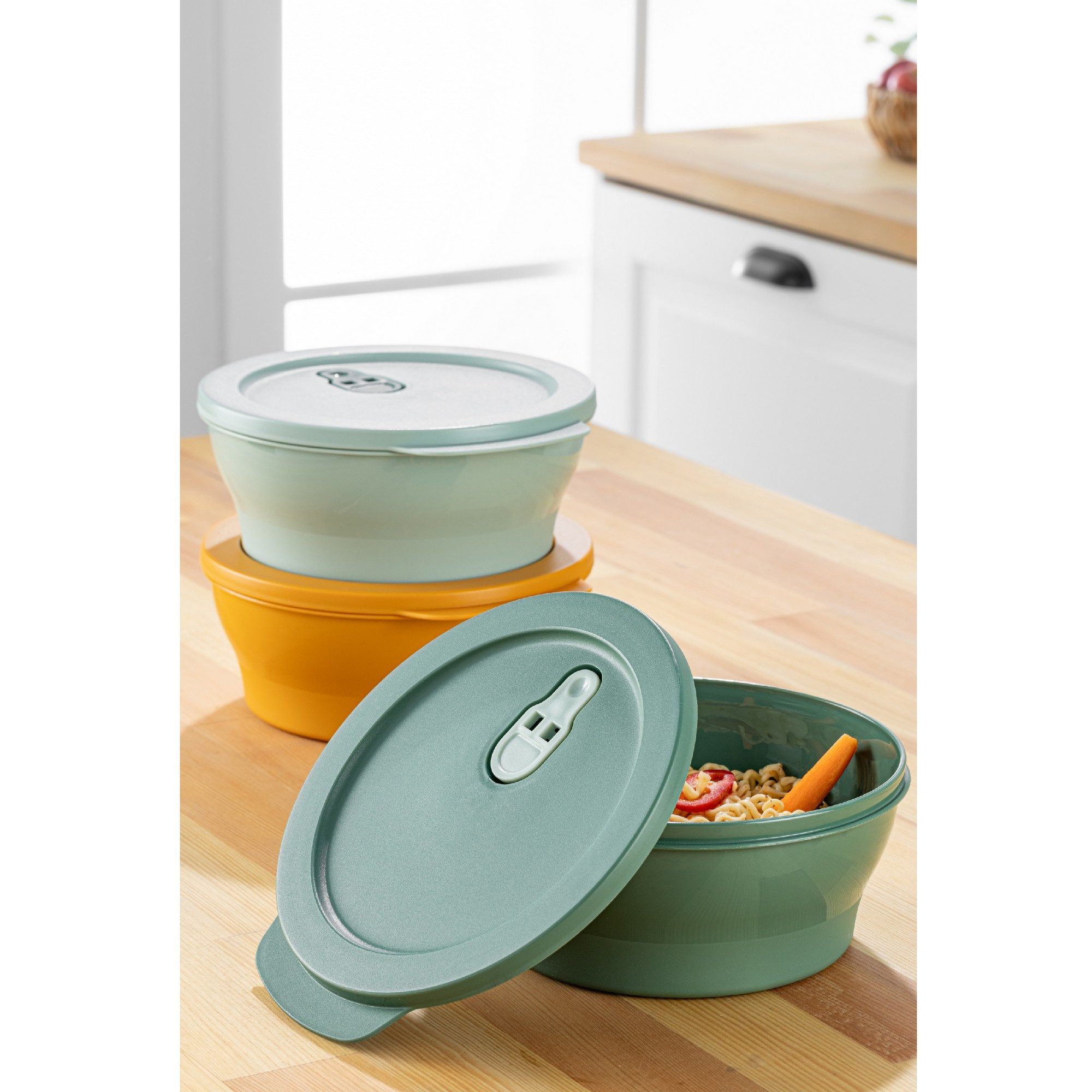 Hermia Concept Vorratsdose 100% PLASTIC, 18,5 x 20 x 8 cm (3 Pieces) M5710, (3-tlg)