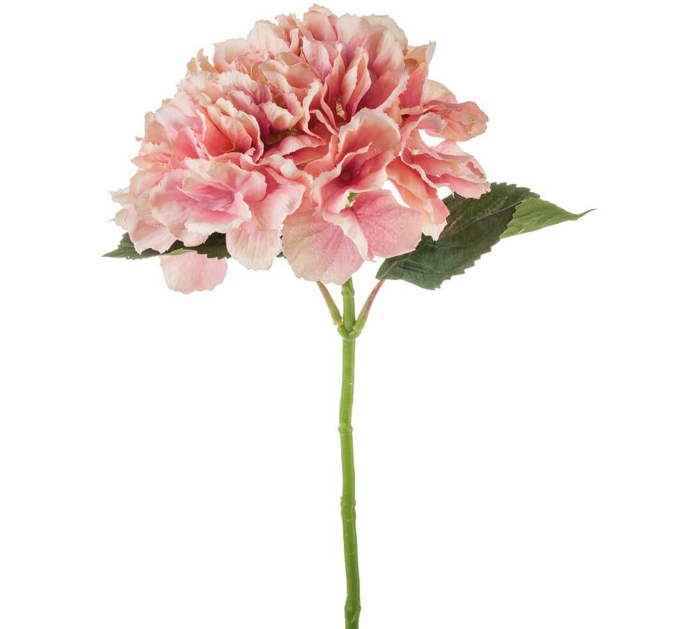 Kunstblume Hortensienblüte hochwertig Kunststoff Ø 20x40 cm rosa Hortensie, matches21 HOME & HOBBY, Höhe 40 cm