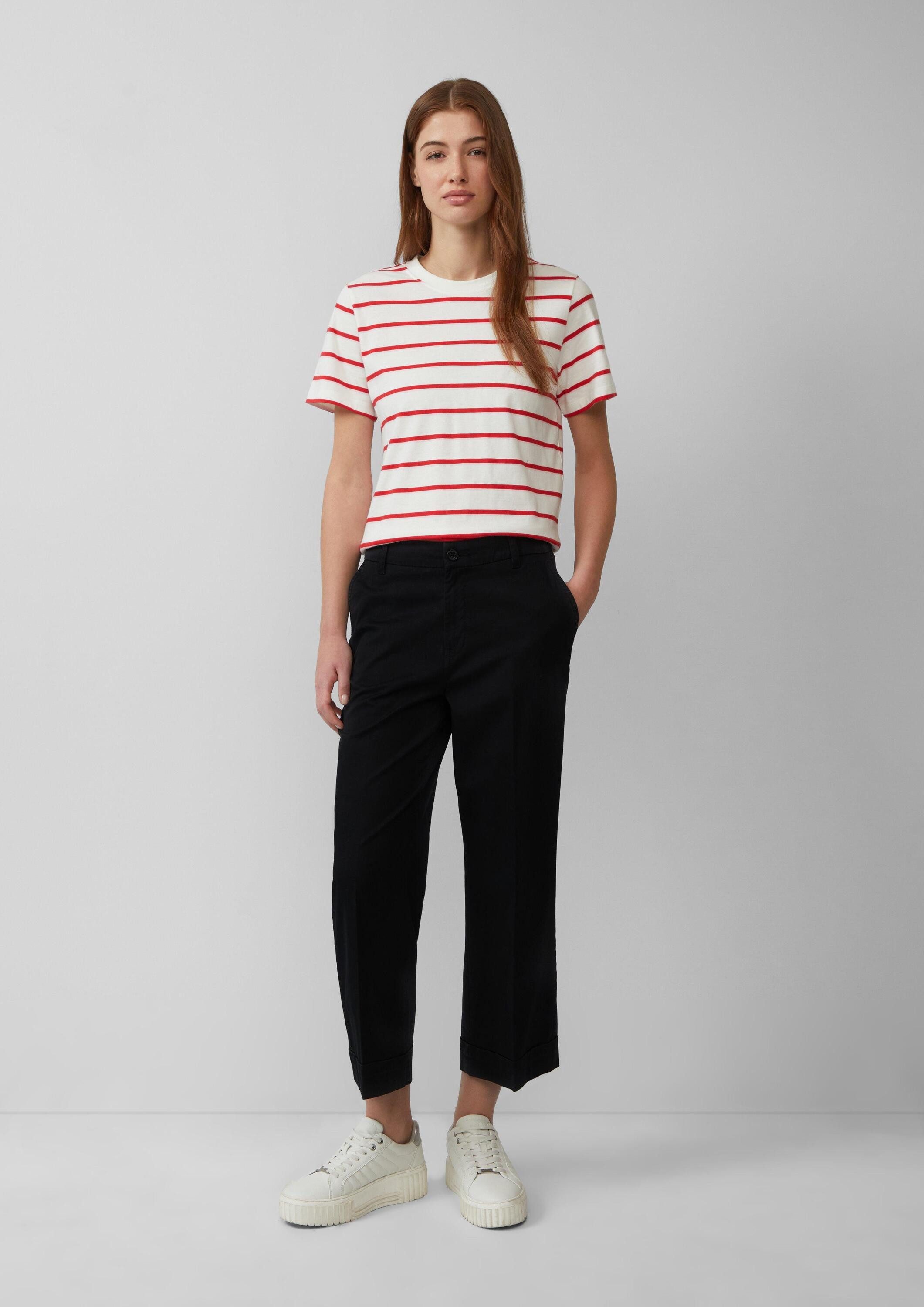 s.Oliver 7/8-Hose Hose High-Rise-Culotte aus Baumwollstretch mit Bügelfalte günstig online kaufen