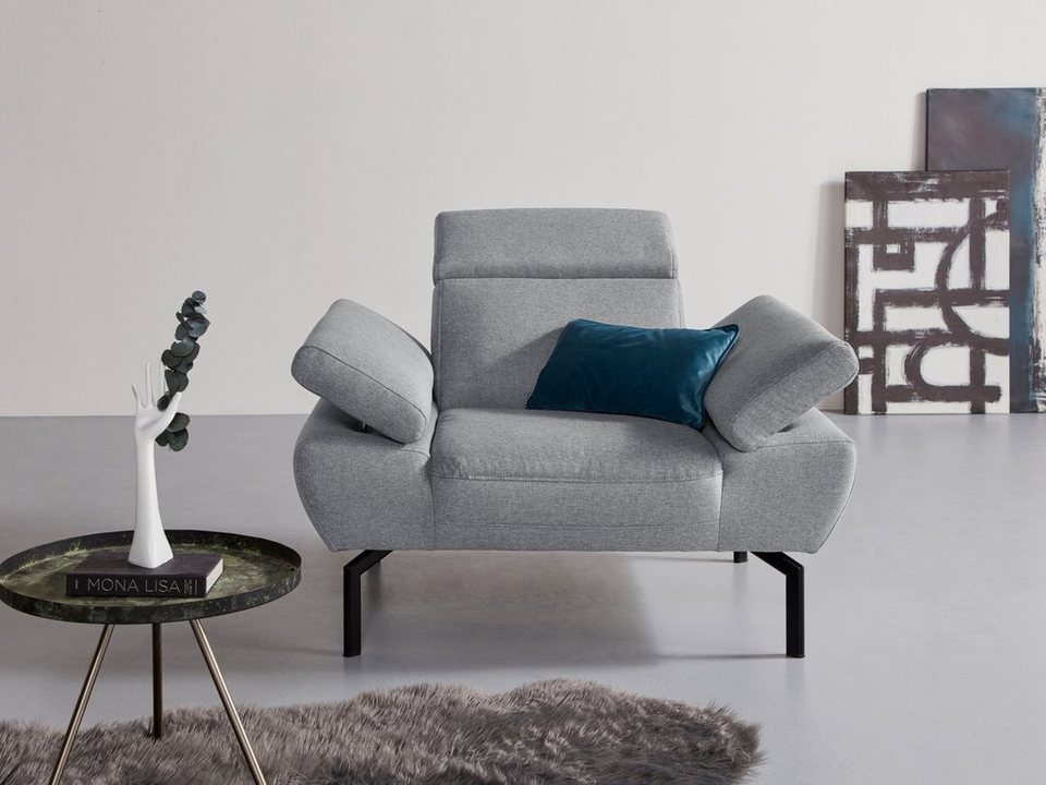 Places of Style Sessel Trapino Luxus, wahlweise mit Rückenverstellung, Luxus -Microfaser in Lederoptik