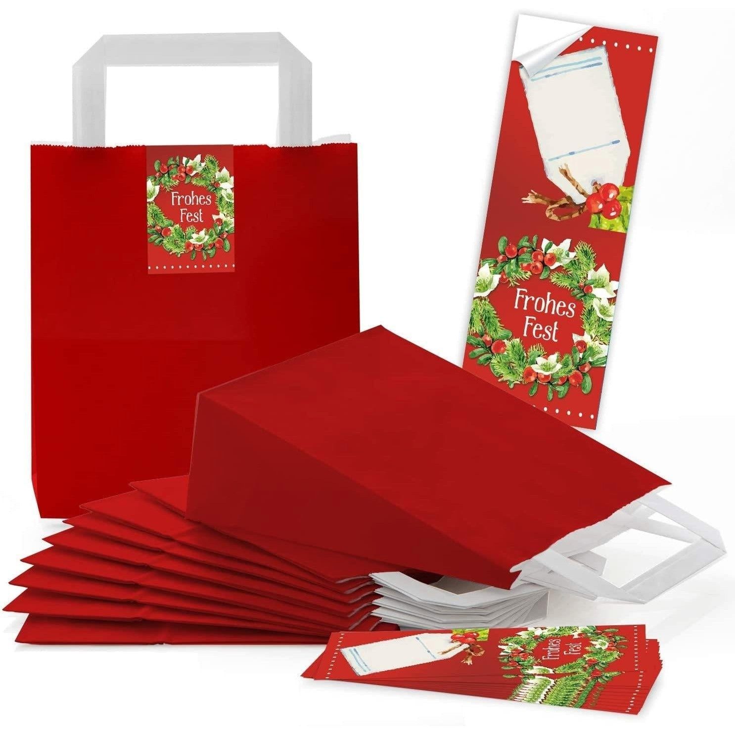 Logbuch-Verlag Dekofigur Rote weihnachtliche Papiertüten mit günstig online kaufen