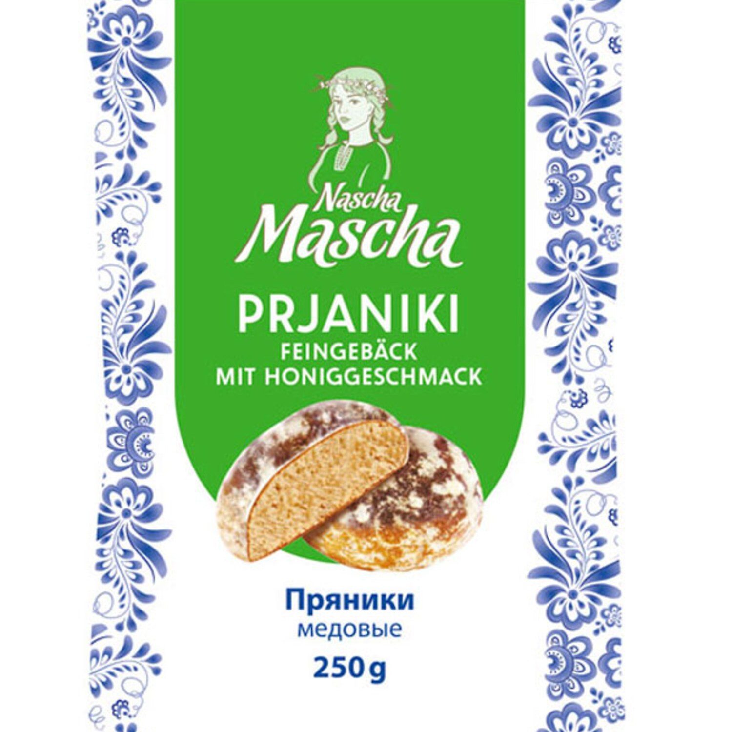 Honig, 1 x 250 g, Prjaniki Feingebäck mit Honiggeschmack