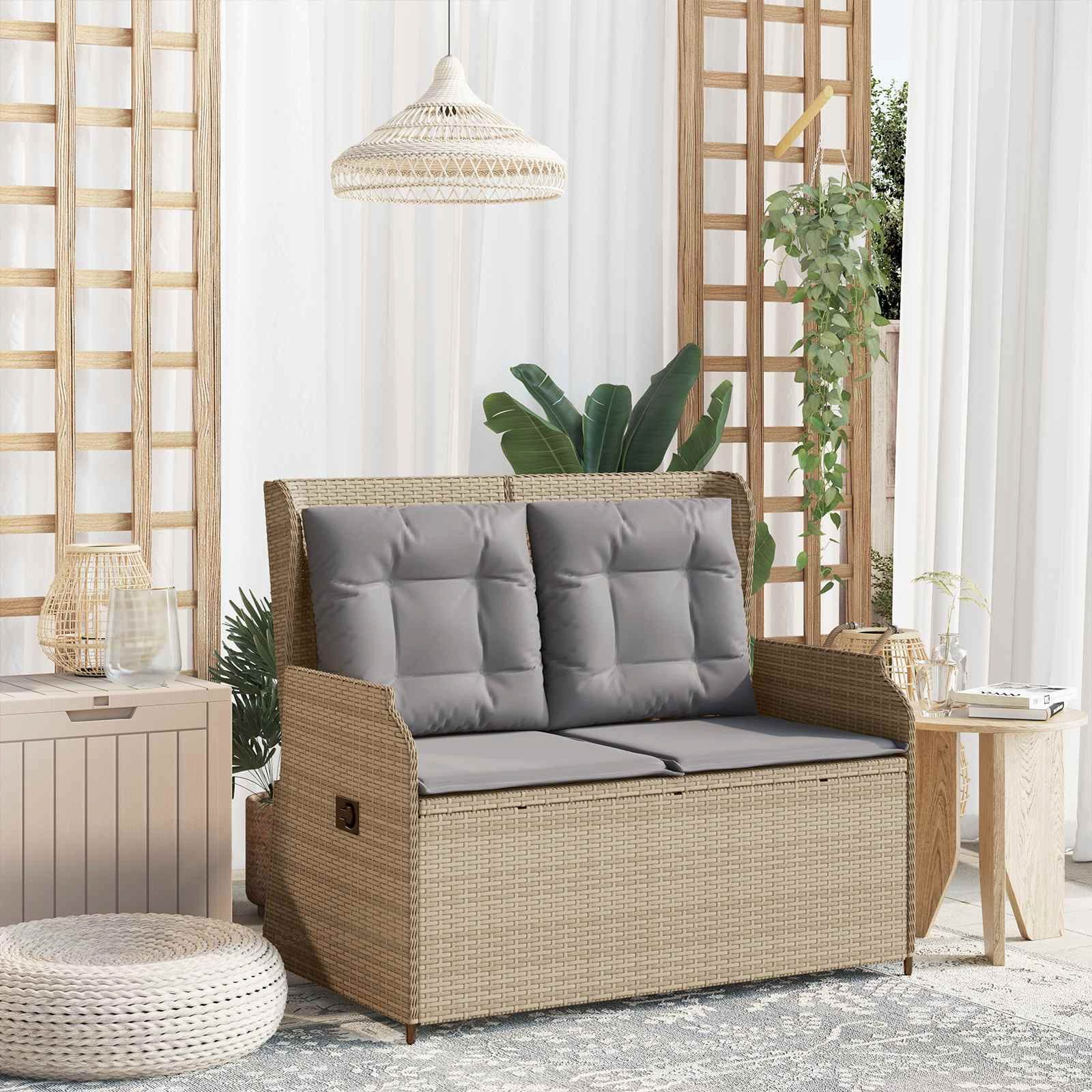 Gartenbank Beige Reclining 110 x 67 x 95 cm