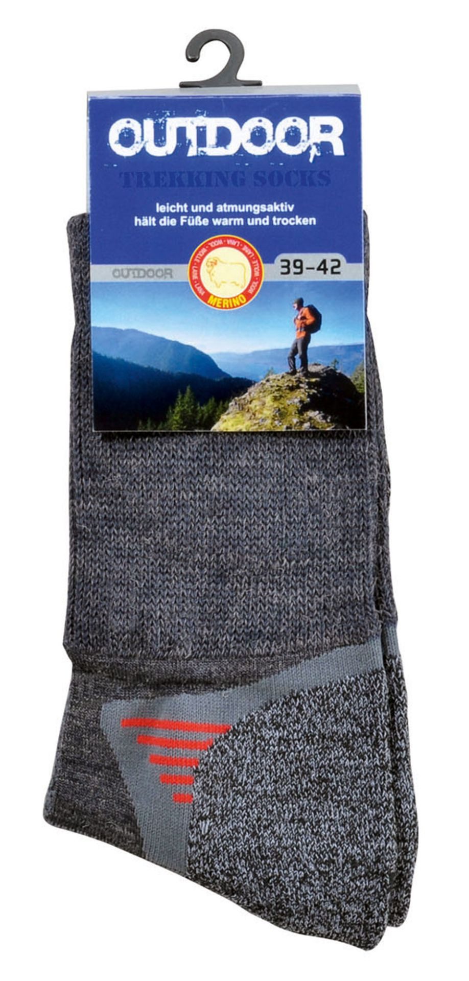 TippTexx 24 Sportsocken 2 Paar Merino Wandersocken, Trekkingsocken mit Spez günstig online kaufen
