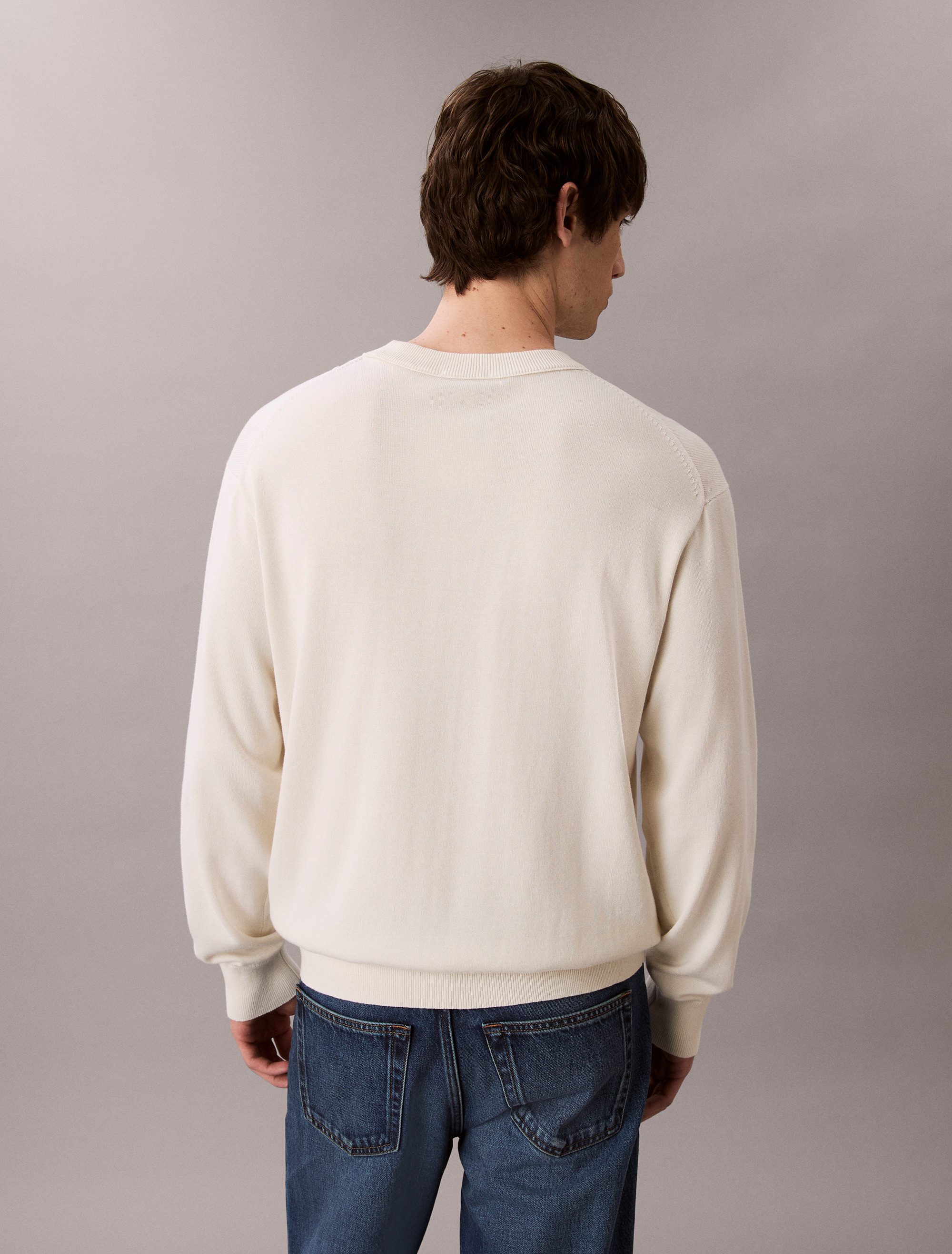 Calvin Klein Jeans Strickpullover LS EZ COTTON CREWNK SWEATER 12GG Mit Rundhalsausschnitt