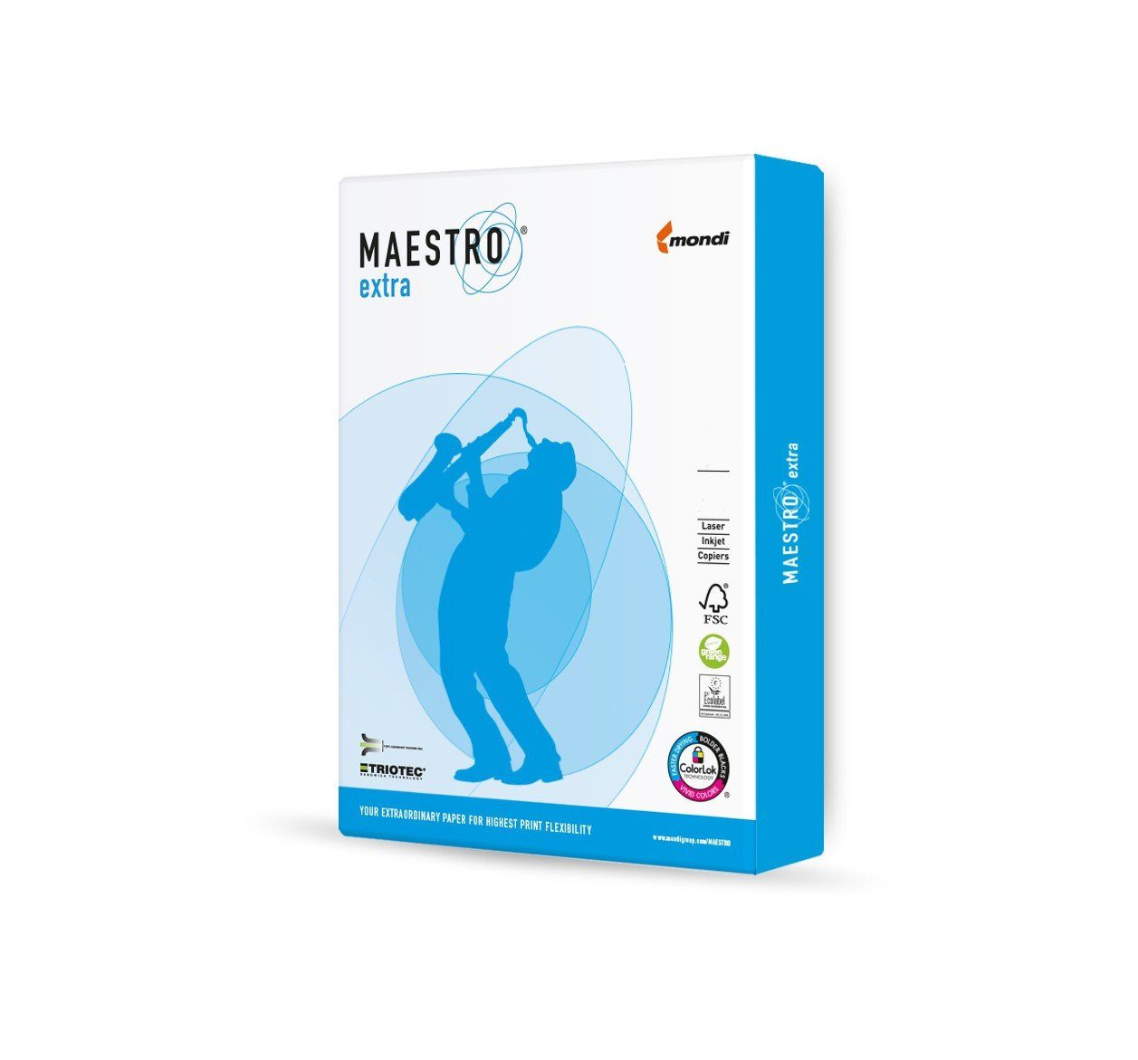 Maestro Drucker- und Kopierpapier Maestro Extra 60g/m² DIN-A4 - 500 Blatt hochweiß