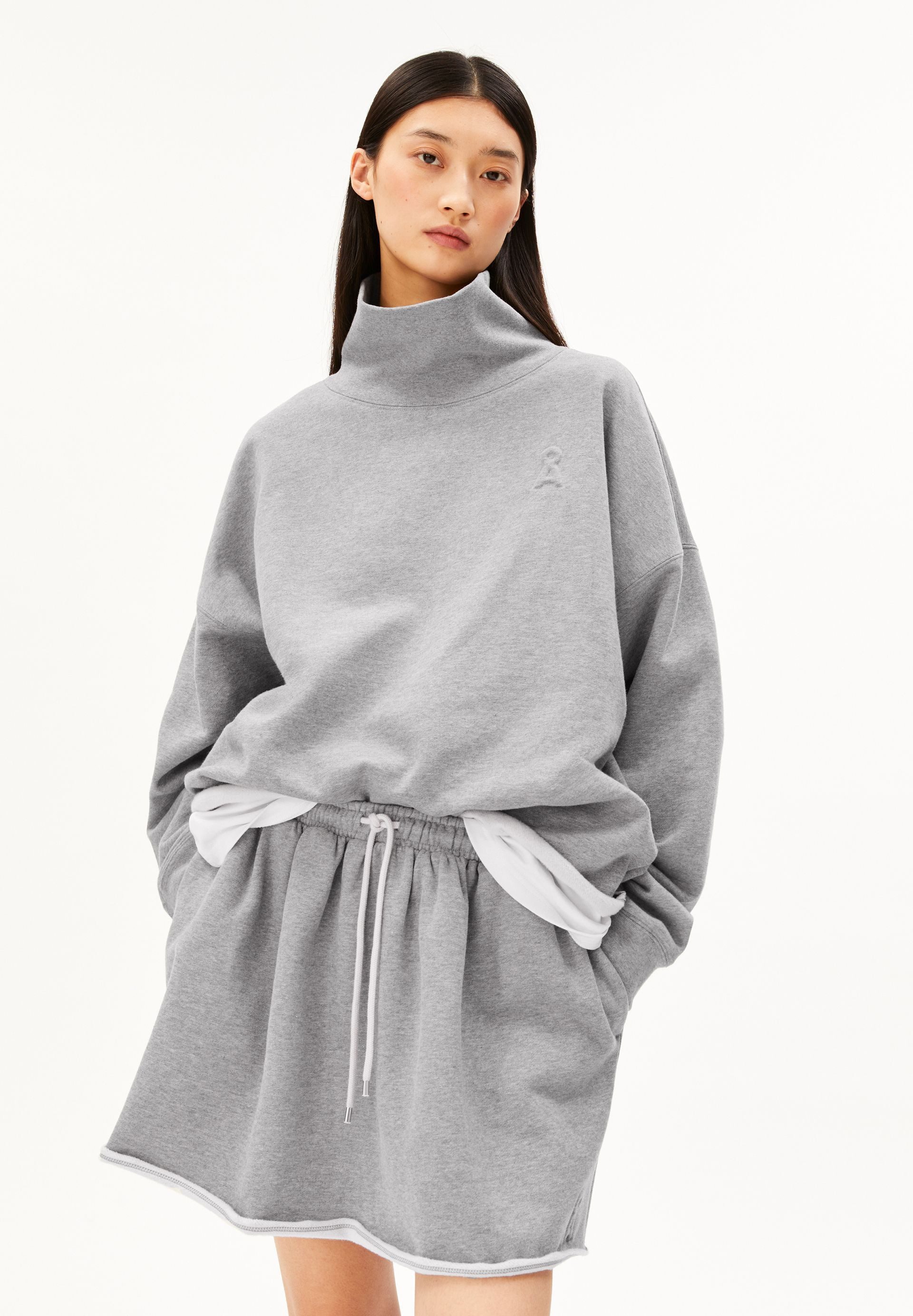 Armedangels Sweatshirt ICONIC Å OPEN EDGE FUNNELNECK Oversized Fit