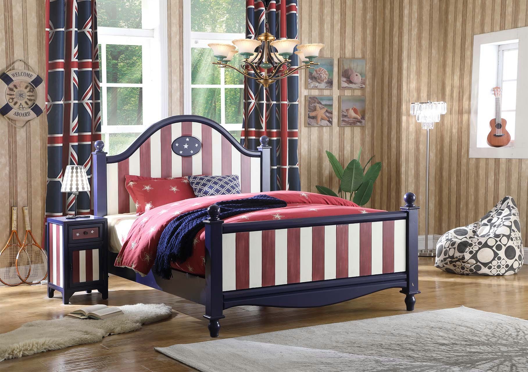 Bett, Betten Bett Schlafzimmer Kinderzimmer JVmoebel Holz America echtholz