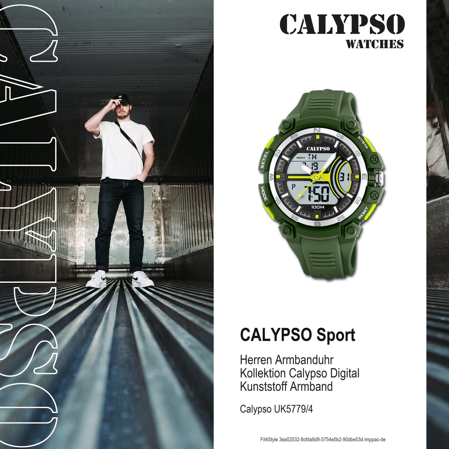 Herren Uhren CALYPSO WATCHES Digitaluhr UK5779/4 Calypso Herren Jugend Uhr Analog-Digital, Herren, Jugend Armbanduhr rund, Kunst