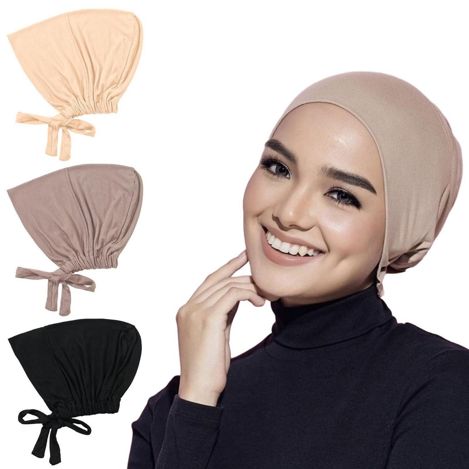 LuxusKollektion Hijab Hijab Kopftuch Damen 3er-Set Be, Sw, Gr (3-St)