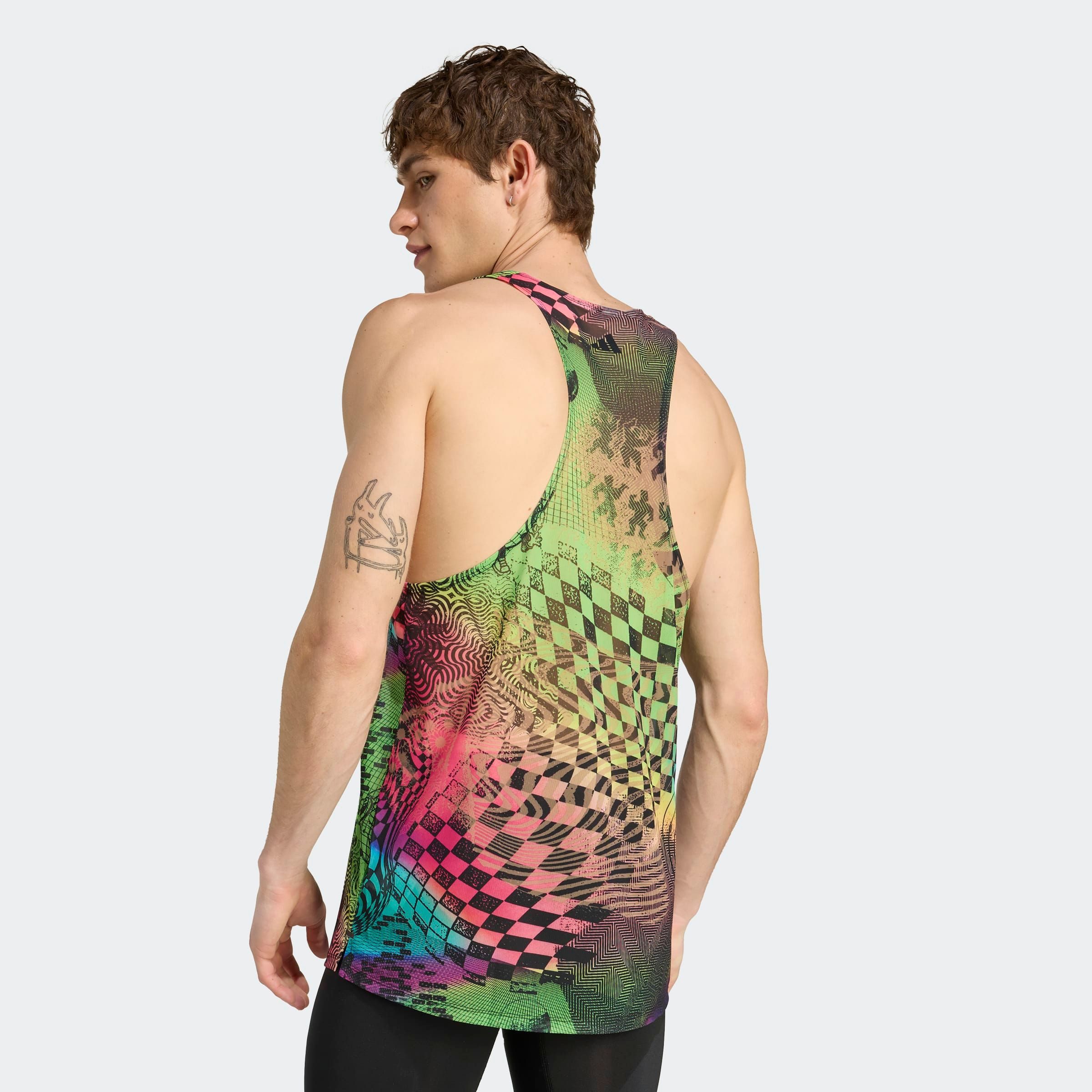 adidas Performance Tanktop ADIDAS X JEREMY SCOTT ALLOVER-PRINT schmal geschnitten, aus Mesh-Material, mit Elasthan-Anteil