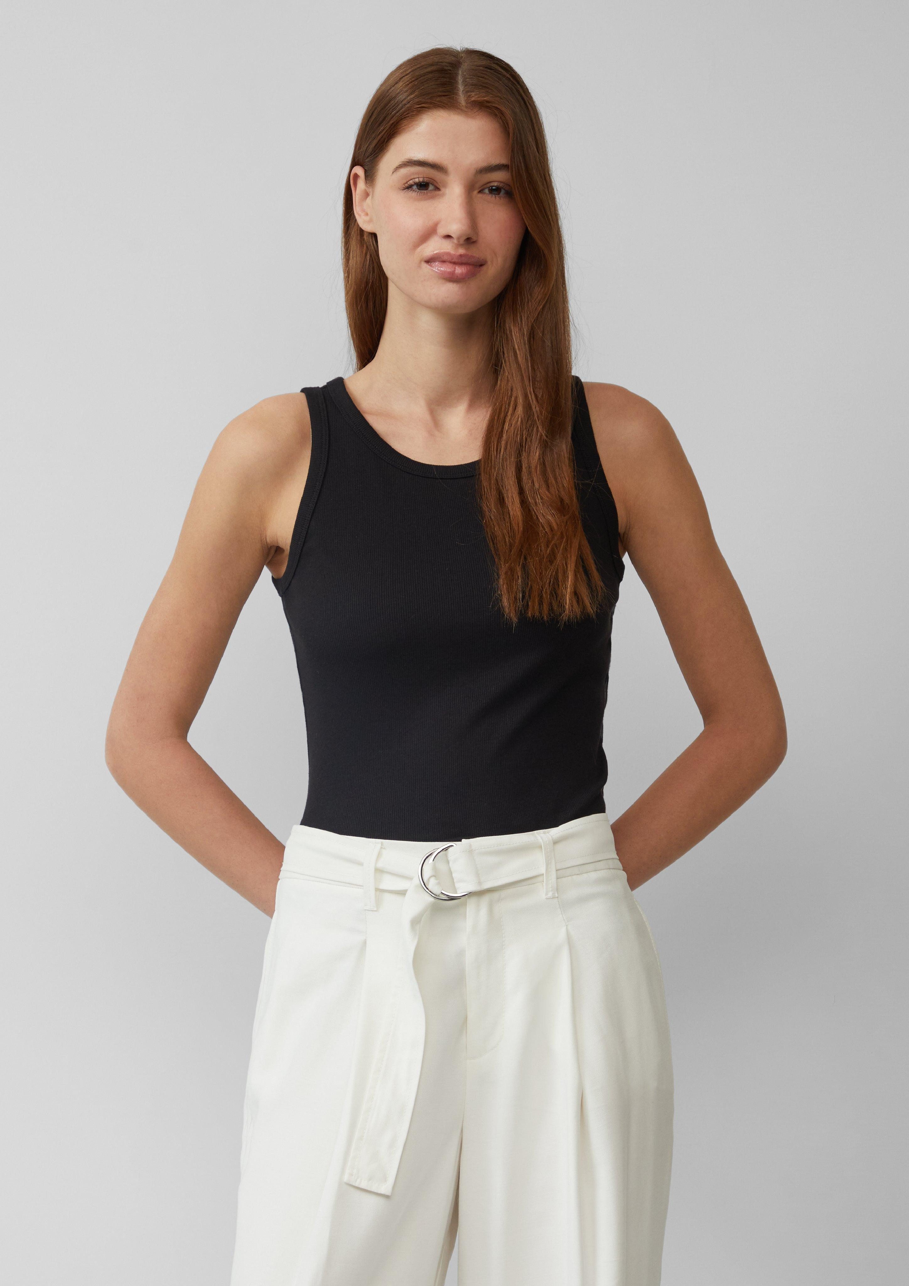 s.Oliver Shirttop Slim-Fit-Top mit Rippstruktur günstig online kaufen