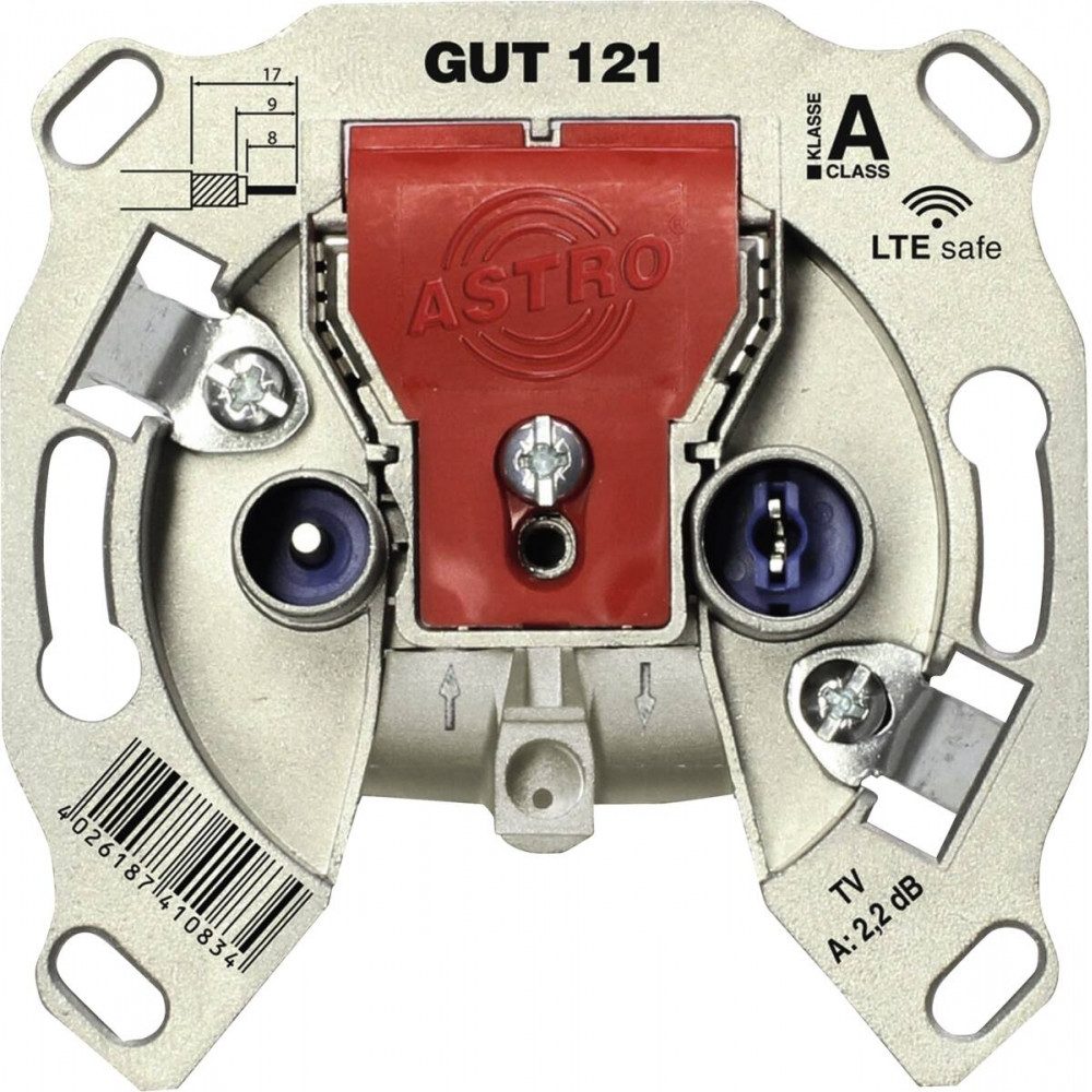ASTRO SAT-Halterung 540811 GUT 121 Empfangsgerät Schwarz, (Frequenzbereich 5-1.006MHz, Hohe Empfangsqualität)