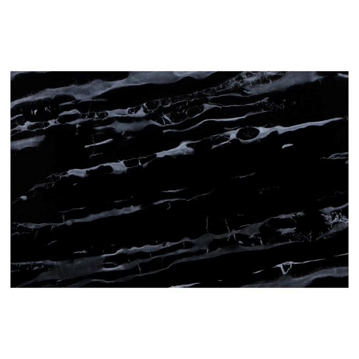 HOOZ Tischplatte Glasplatte 115x65 cm Marmoroptik schwarz Kaminglas rechteckig