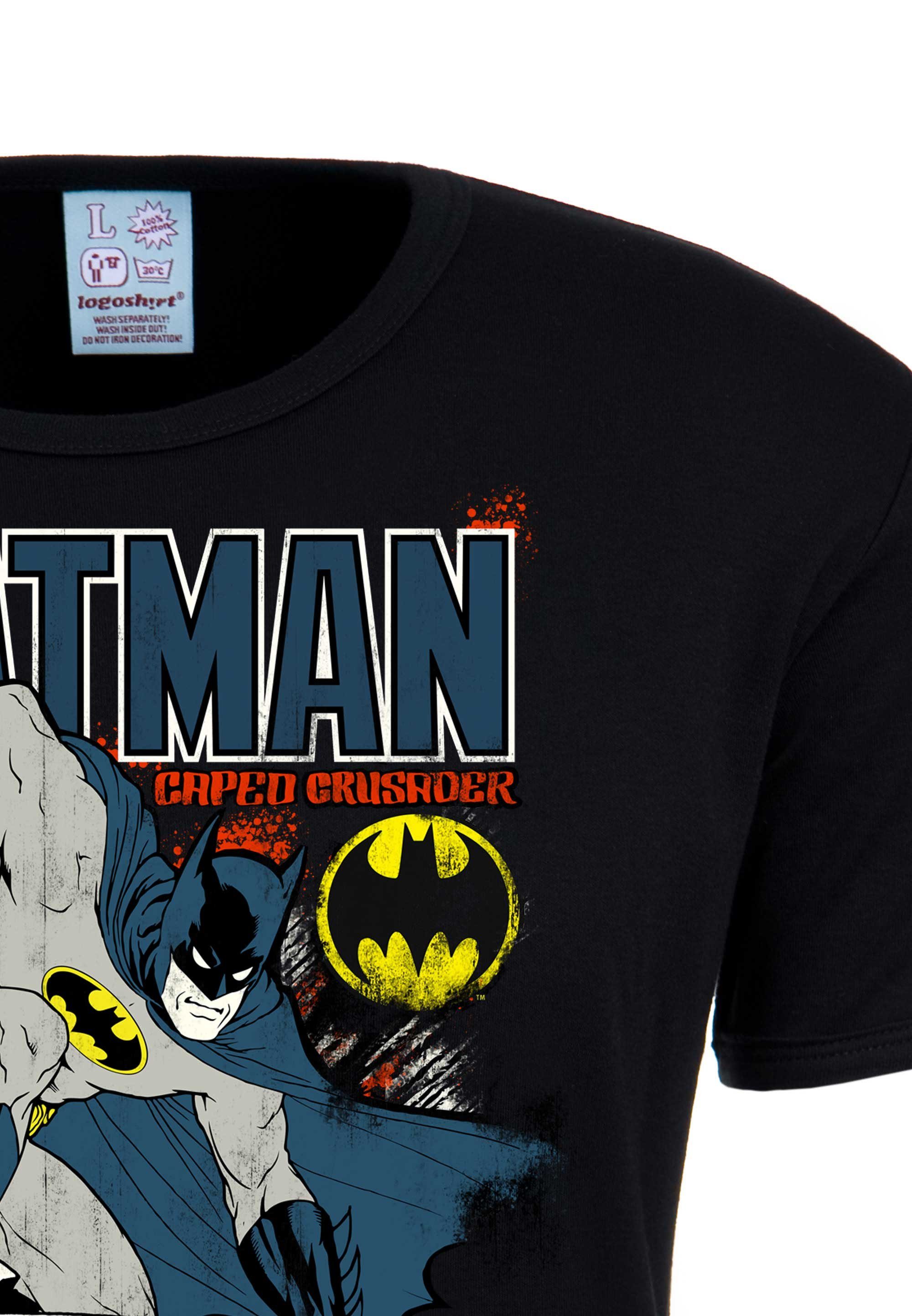 T-Shirt LOGOSHIRT Retro-Print Batman mit lässigem