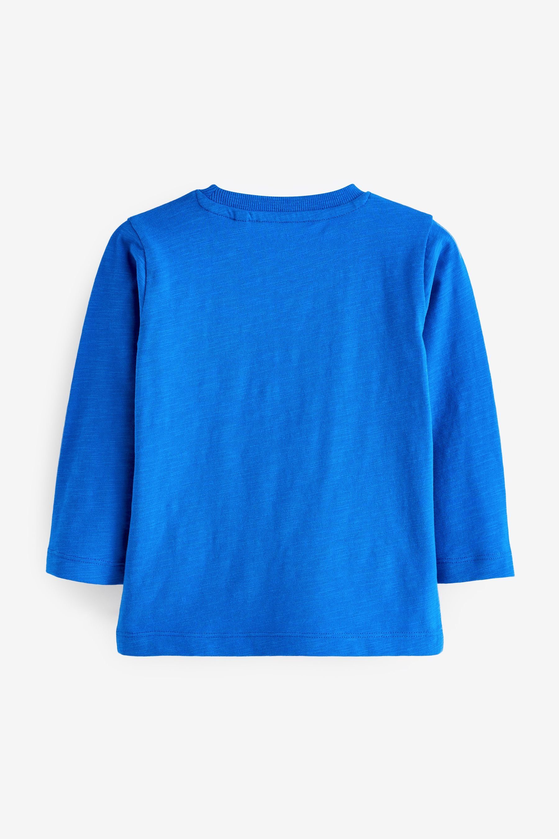 (1-tlg) Einfarbiges Next Cobalt Langarmshirt Shirt Blue