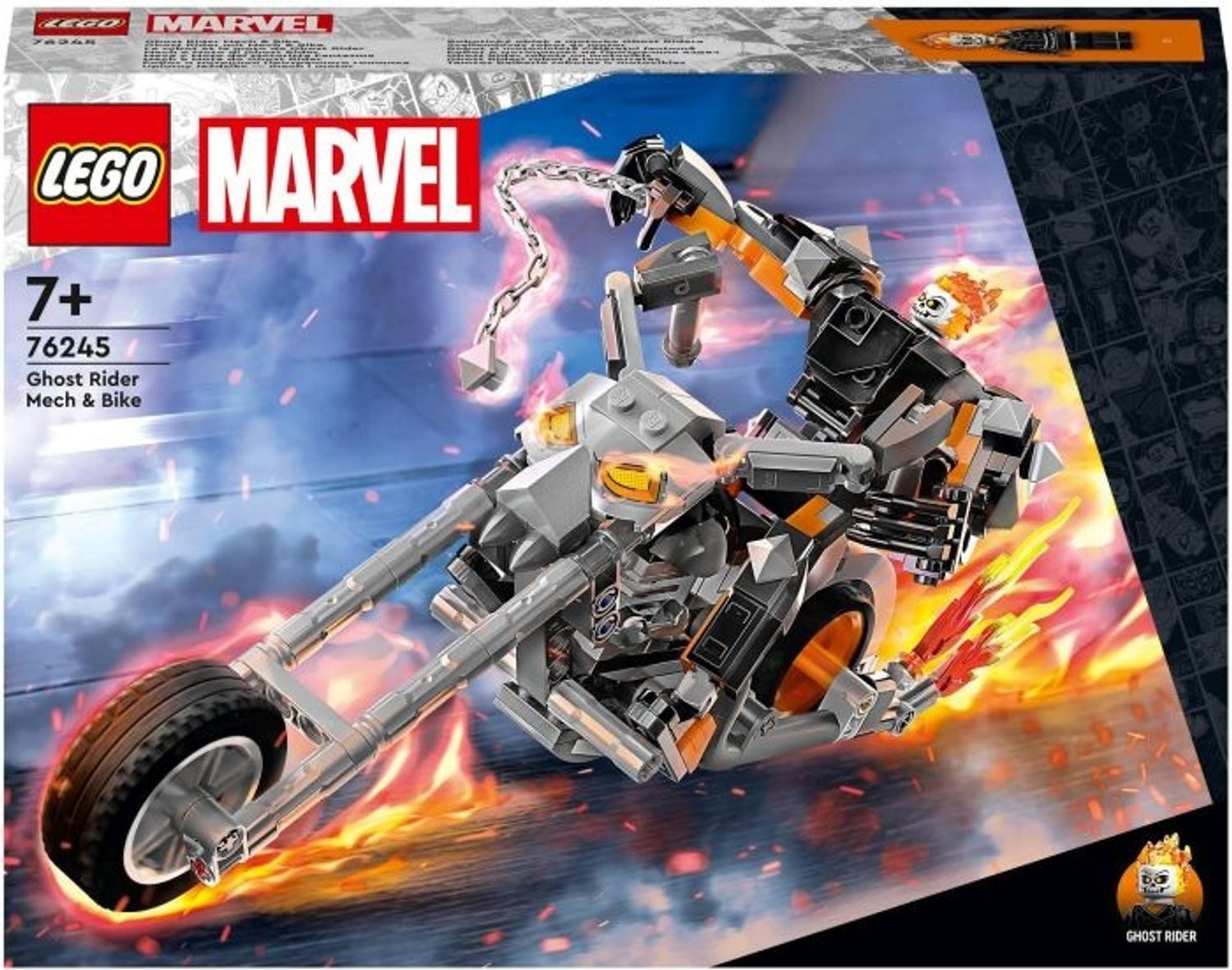 LEGO® Super Heroes Ghost Rider mit Mech & Bike Konstruktionsspielsteine, (Ghost Rider mit Mech & Bike, Klemmbausteine), Made in Europe