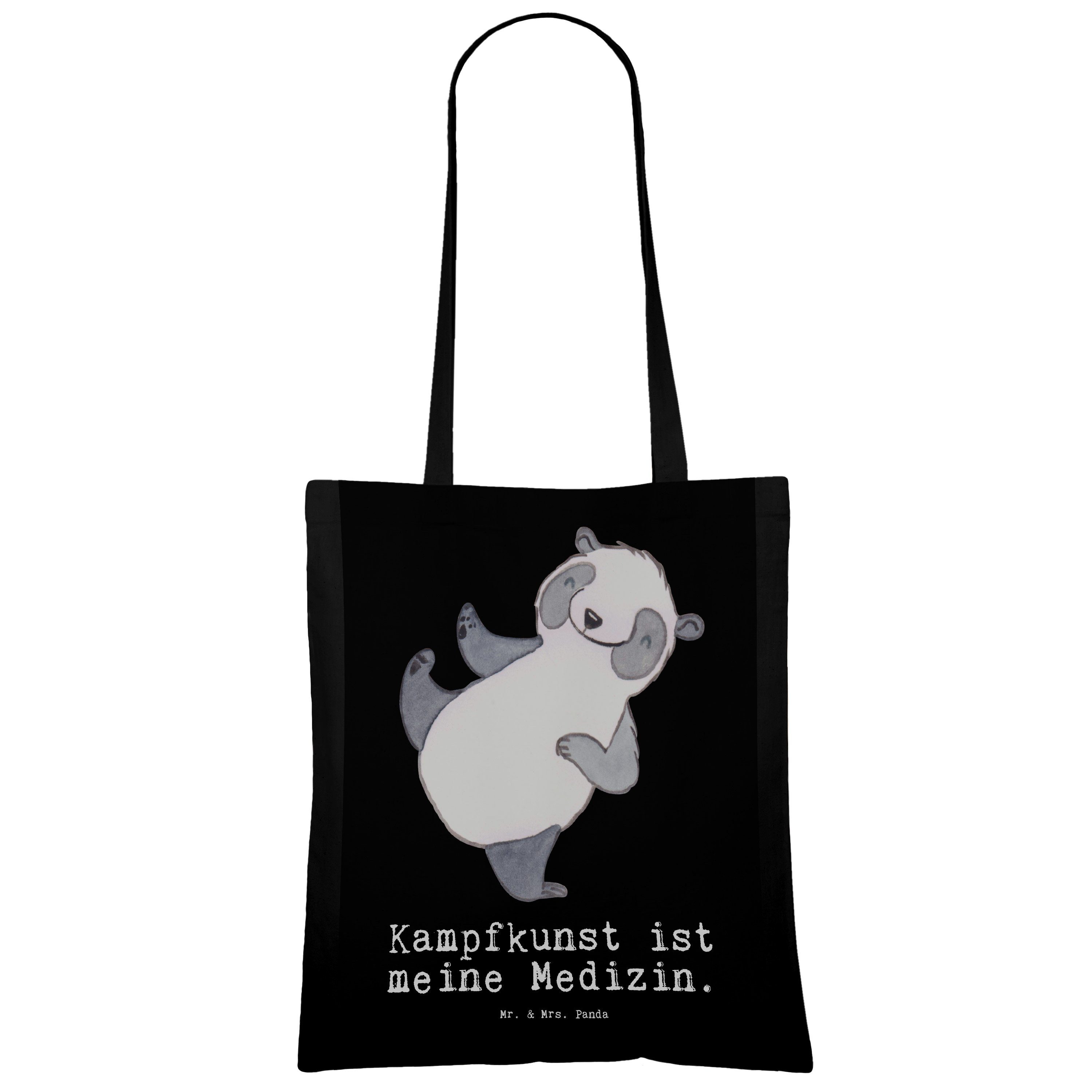 Mr. & Mrs. Panda - - Beuteltasche, Kampfkunst Medizin Schwarz Tragetasche Jutebeut Panda Geschenk, (1-tlg)
