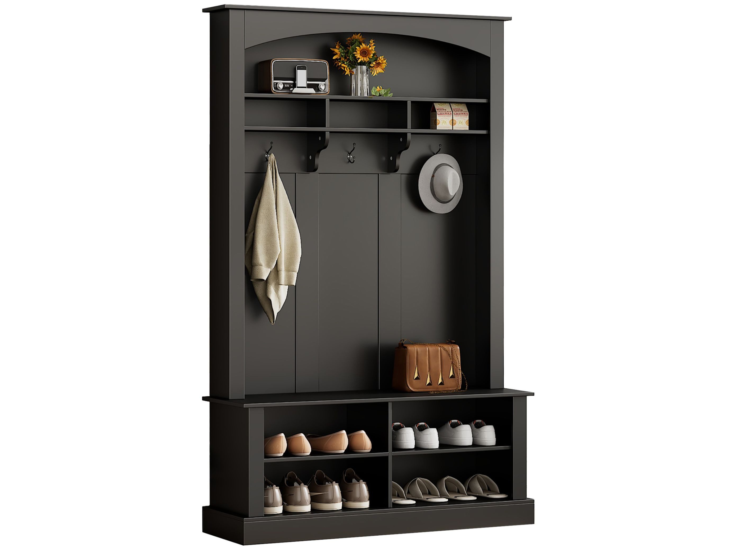 SeedWave Garderobenschrank mit Schuhschrank, 3 Garderobenhaken, günstig online kaufen