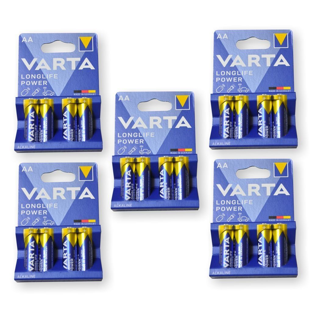 Varta AA Batterie, Energy Blister) 1,5V VARTA Batterien Mignon (4 Blister 5 High je