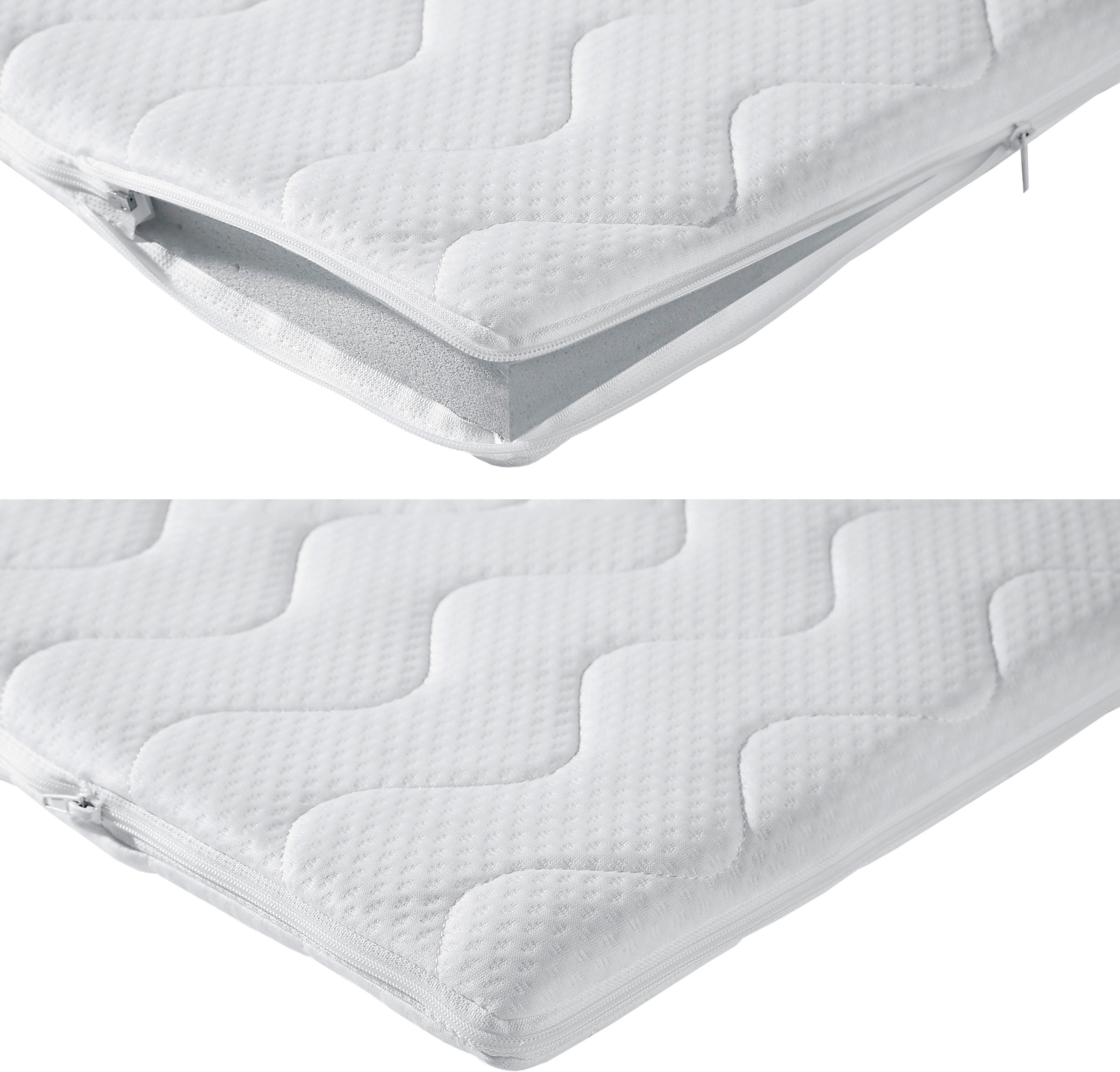 Home affaire Boxspringbett Fargo, inkl. Topper, in 3 Matratzenarten, in Samt- oder Strukturstoff