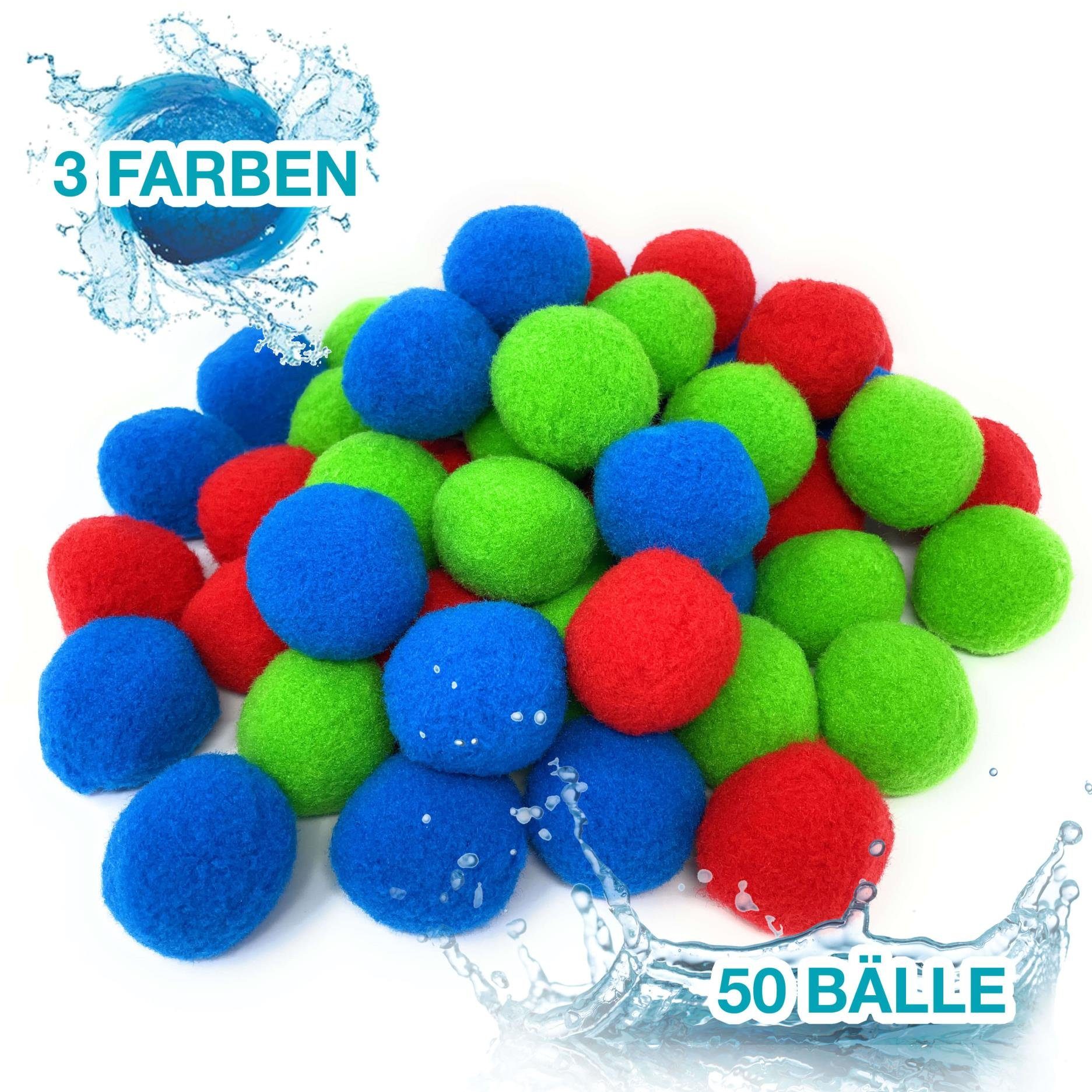 TOBJA Lernspielzeug Wasserbomben Set Splash Bälle, Wiederverwendbare Wasserballons 50 Stück