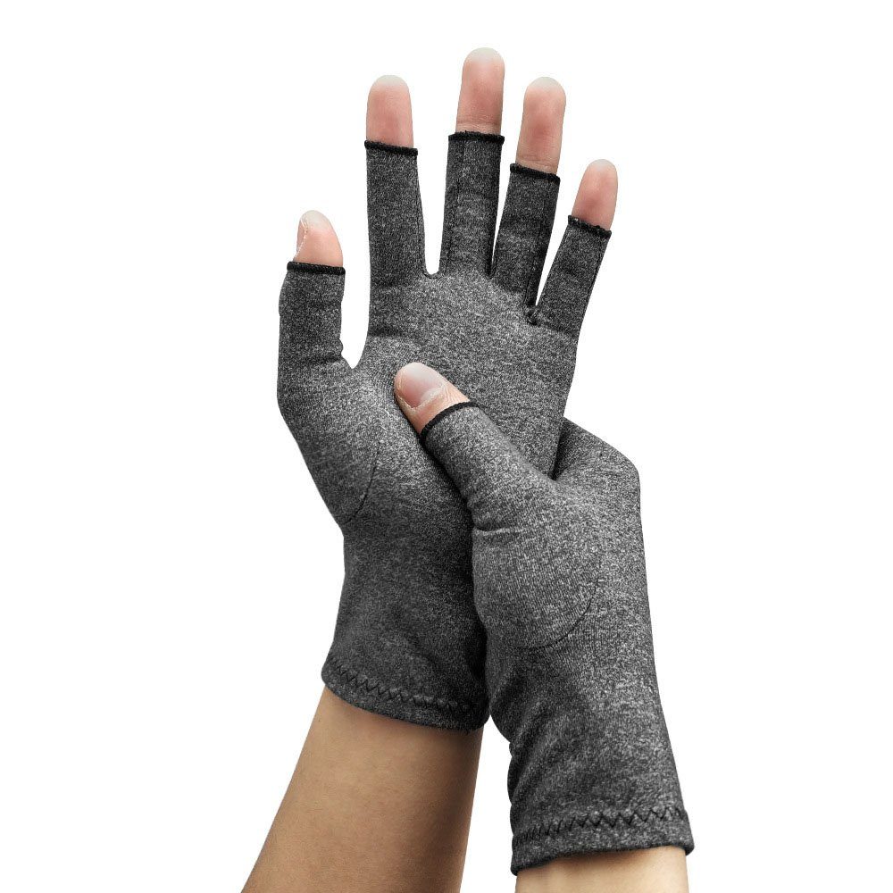 Paar Fingerhandschuhe Unisex Dehnbar 2 Fahrradhandschuhe Fingerlose Handschuhe CTGtree