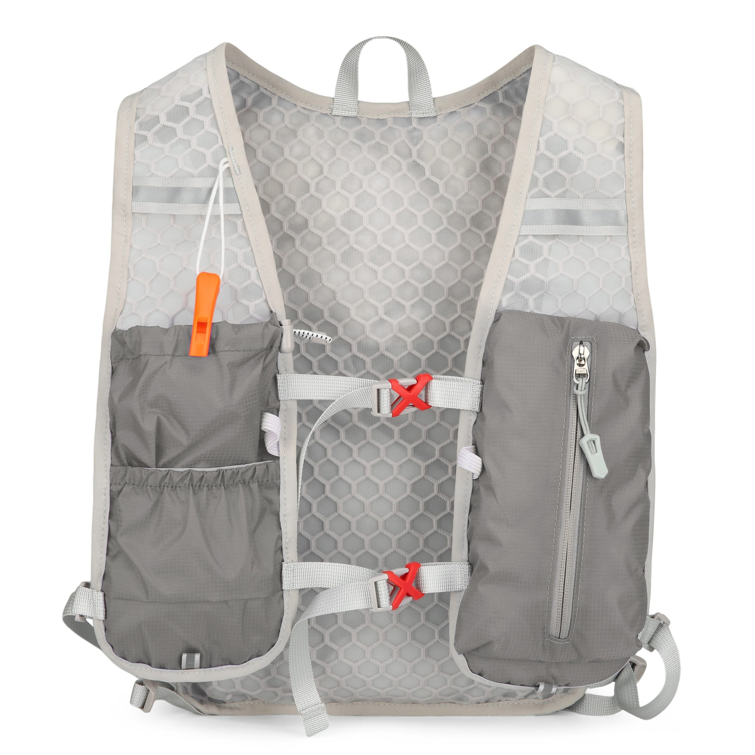 Maity Trinkrucksack 5L Laufweste Ultraleicht Wasserdicht Atmungsaktiv mit Reflektoren, Reflektierendes Design und ultraleicht