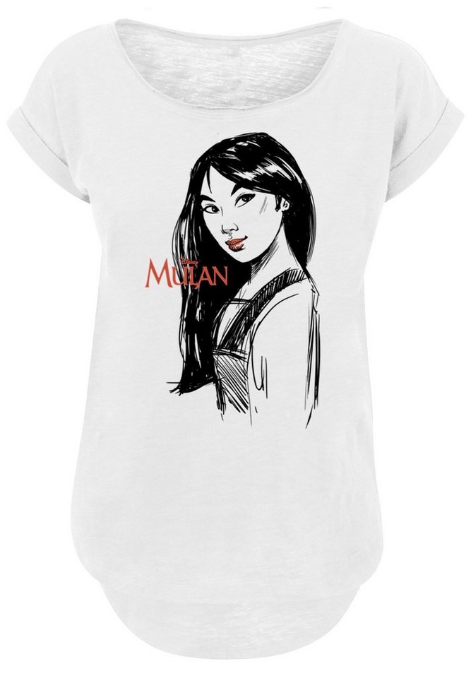 F4NT4STIC T-Shirt Mulan Sketch Damen,Premium Merch,Lang,Longshirt,Bedruckt