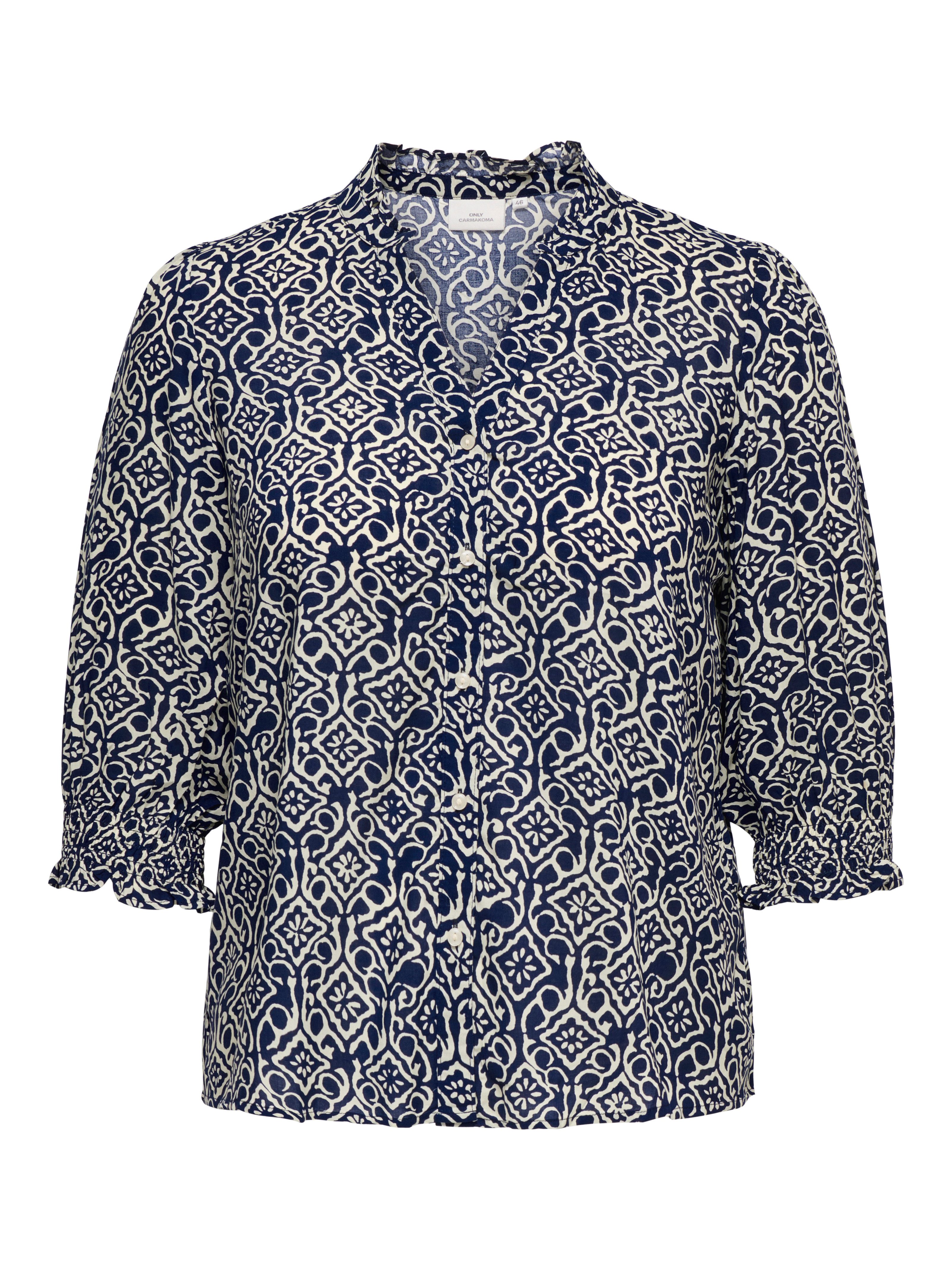 ONLY CARMAKOMA Druckbluse CARRAYA 3/4 SHIRT WVN NOOS