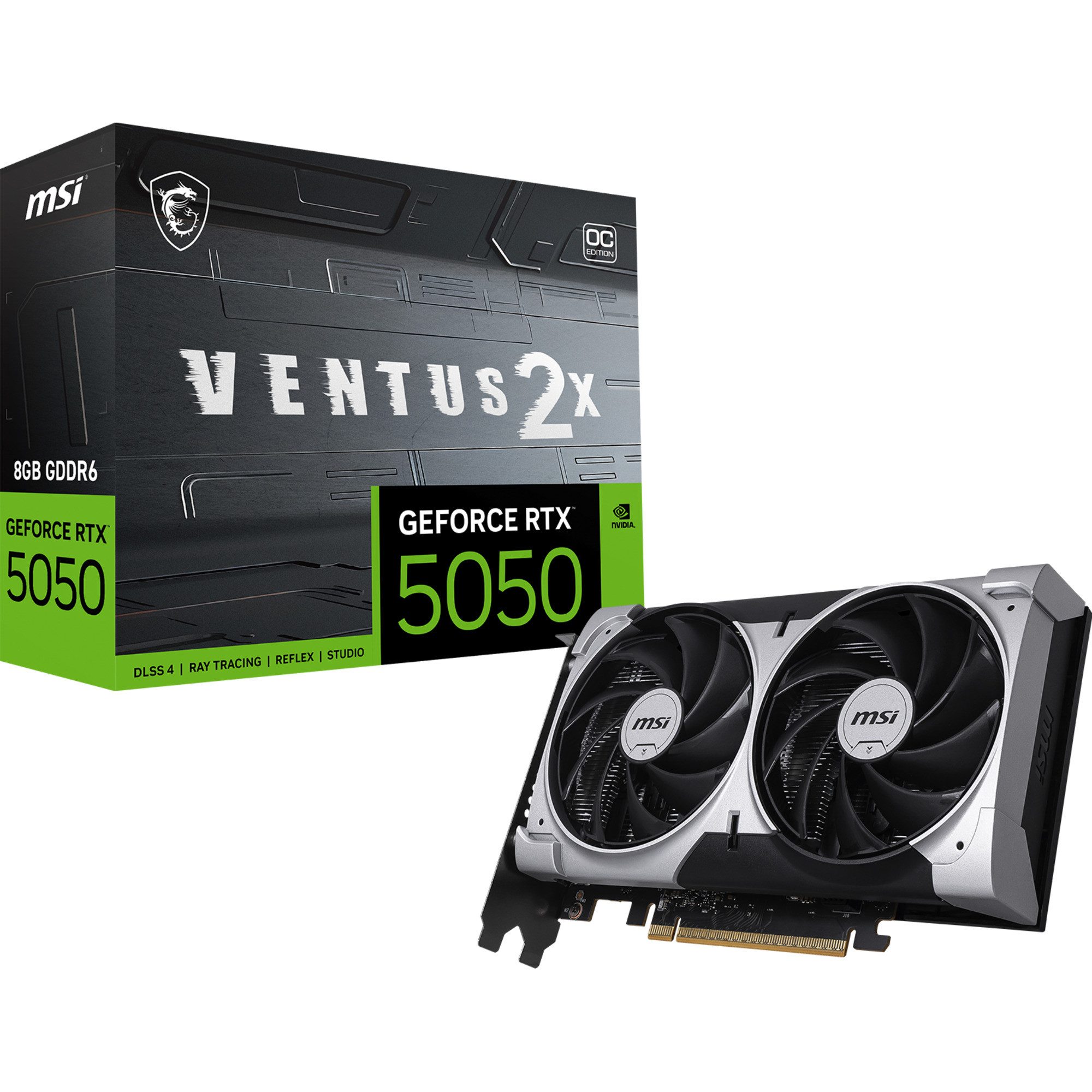MSI MSI GeForce RTX 5050 8G VENTUS 2X OC, Grafikkarte, Grafikkarte (8 GB)
