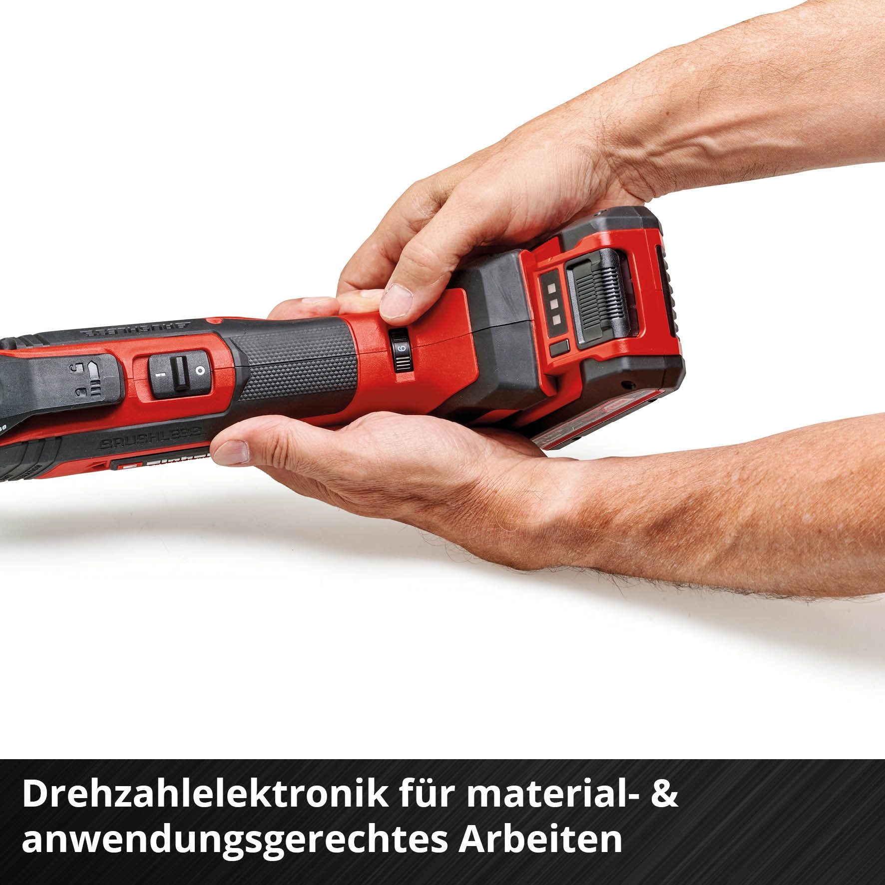 Einhell Akku-Multifunktionswerkzeug TP-MG 18 Li BL - Solo, 3 Funktionen: Schleifen, Sägen, Schaben, ohne Akku – Bild 5 von 5