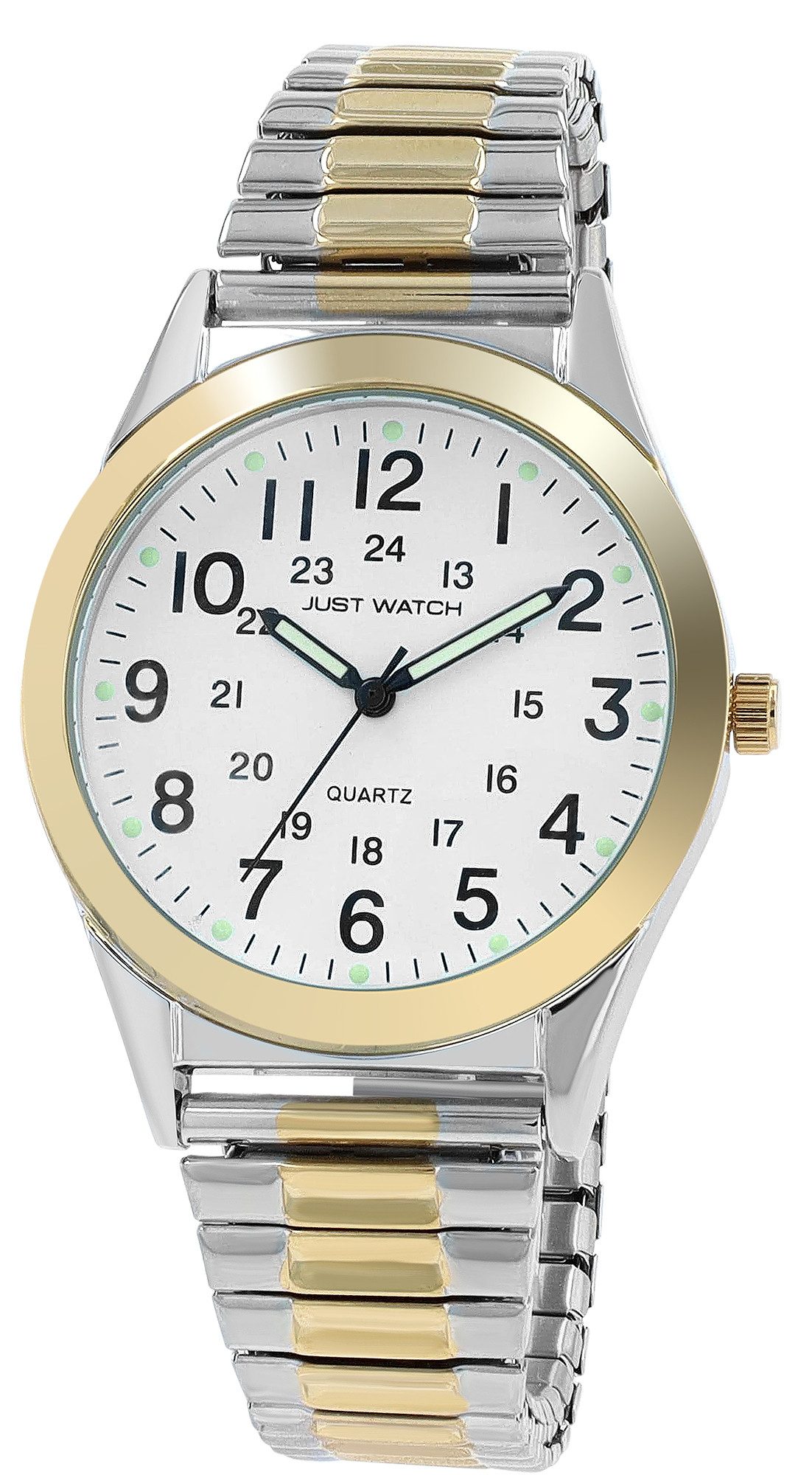 JUST WATCH Quarzuhr Konstantin Zurarmbanduhr, edelstahl, D: 39 mm, gut lesbar, ältere