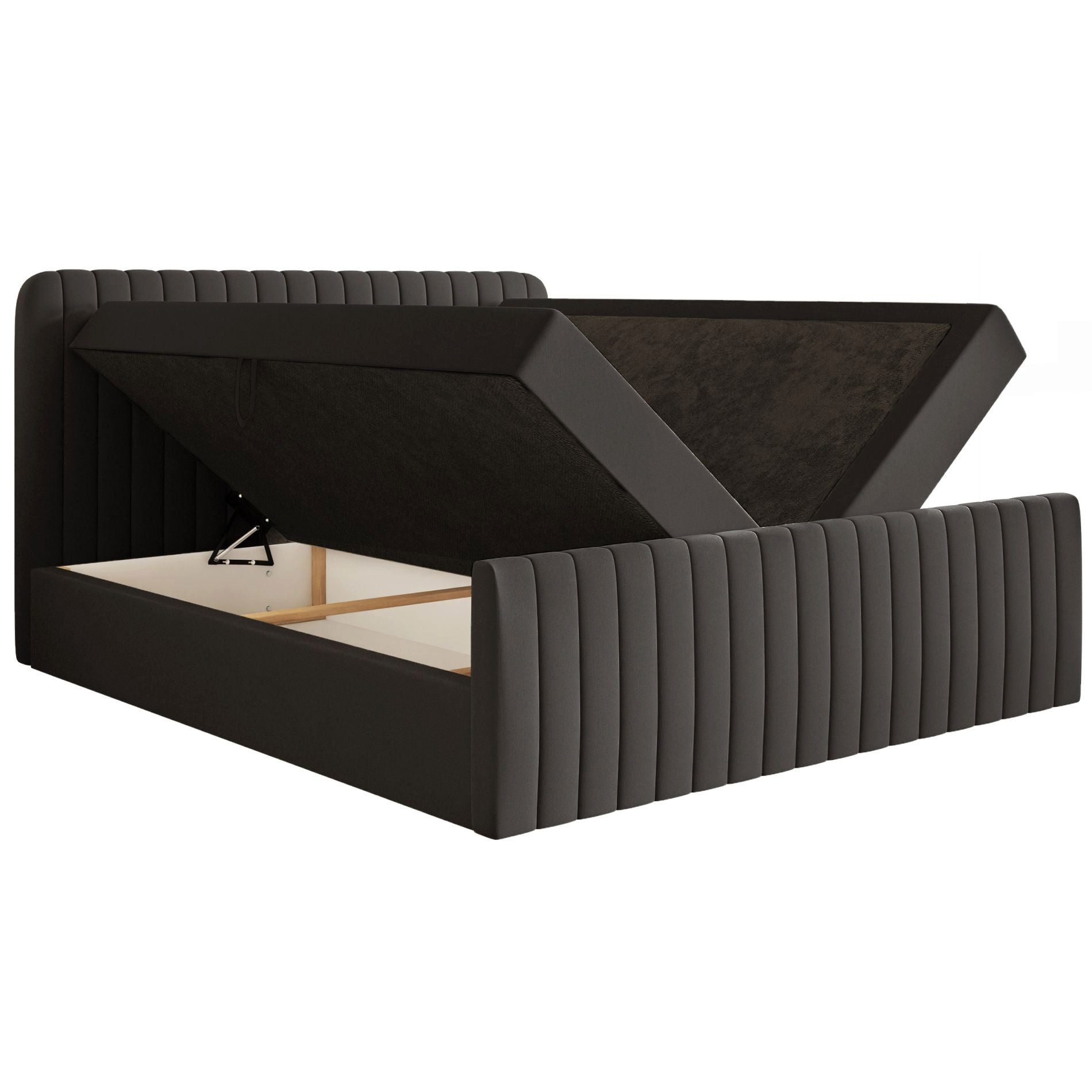 Selsey Boxbett SALIANO, Polsterbett mit Bettkasten, Matratze & Topper, Samt oder Chenille