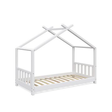 VitaliSpa® Kinderbett Kinderhausbett 80x160cm DESIGN Weiß