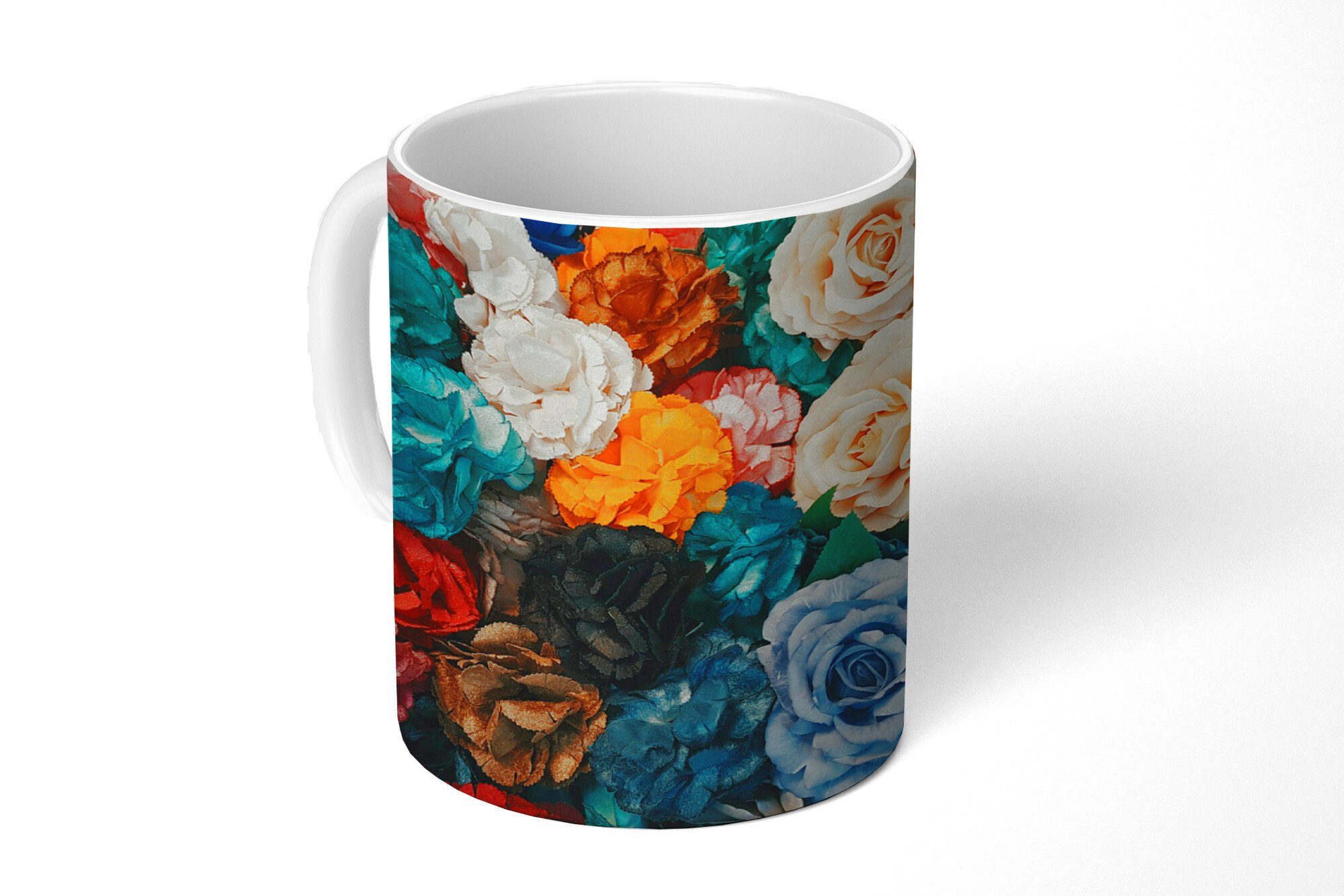 MuchoWow Tasse Wand - Rosen - Abstrakt, Keramik, Kaffeetassen, Teetasse, Becher, Teetasse, Geschenk