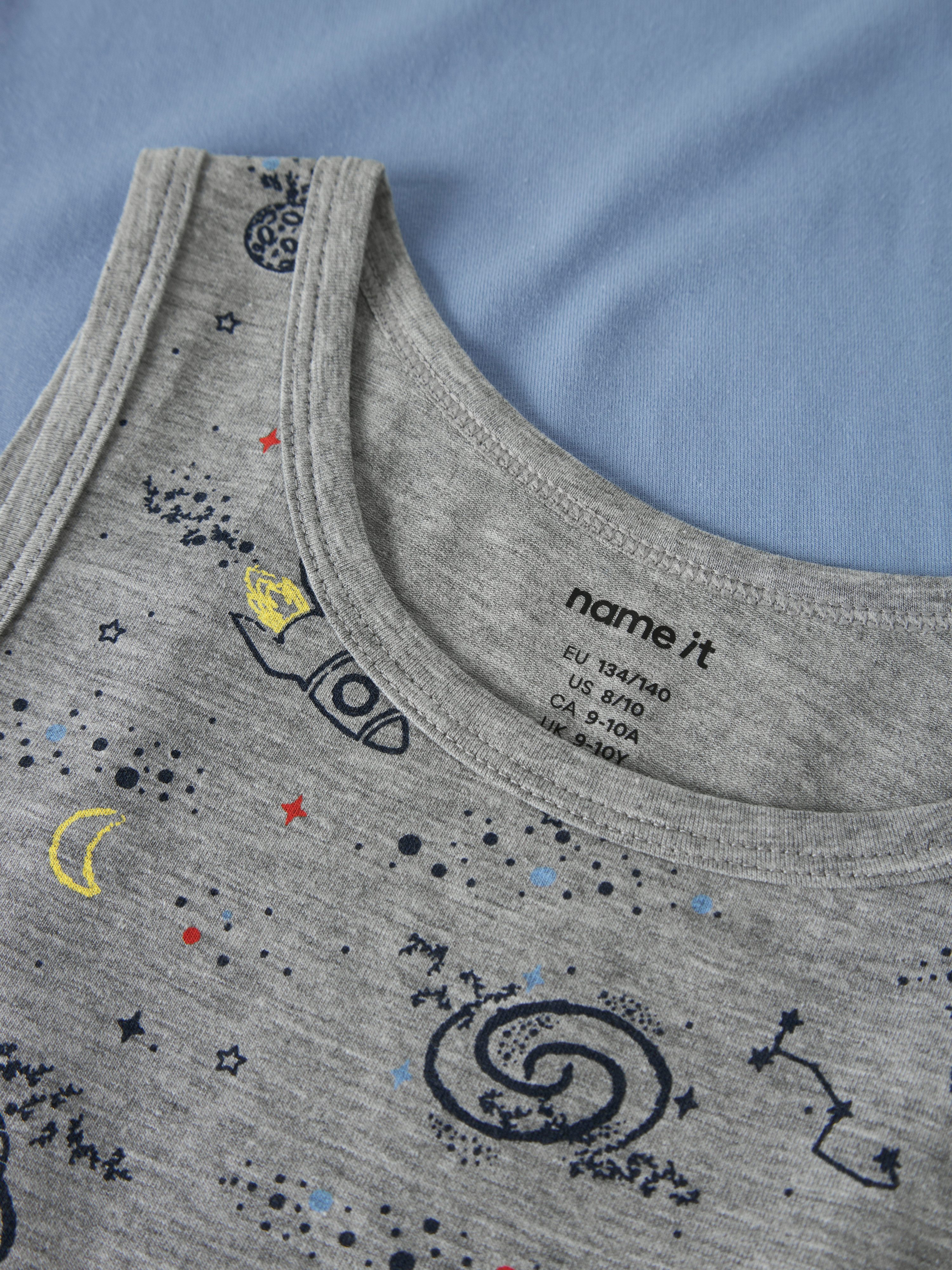 Name It Unterhemd NKMTANK TOP 2P GREY SPACE NOOS (Packung, 2-St)