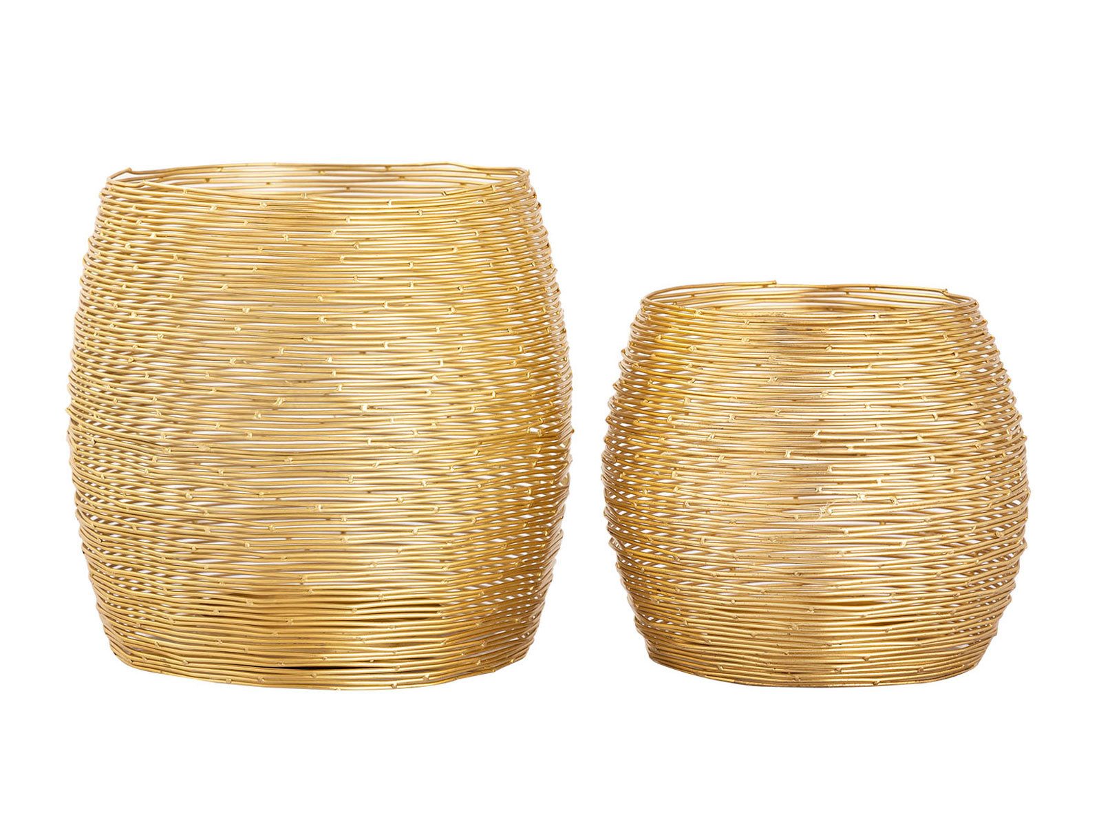 Amagohome Teelichthalter Kerzenständer Set 2-teilig Teelichthalter Windlichter Paris gold o. si (2 St) – Bild 2 von 5
