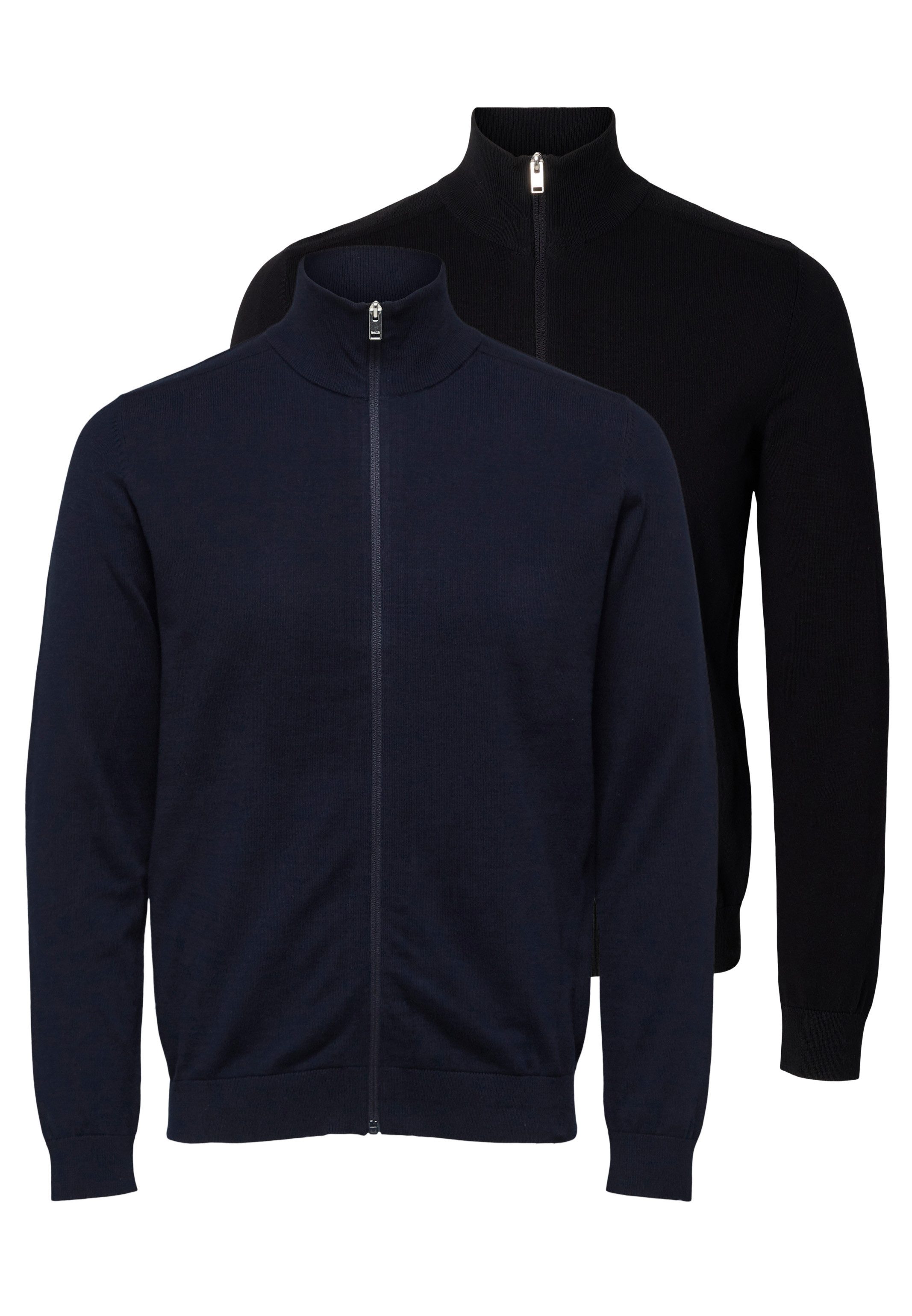 Selected Strickjacke 2er Pack Berg Strickjacke - Baumwolle - Atmungsaktiv - Angenehmer Tragekomfort