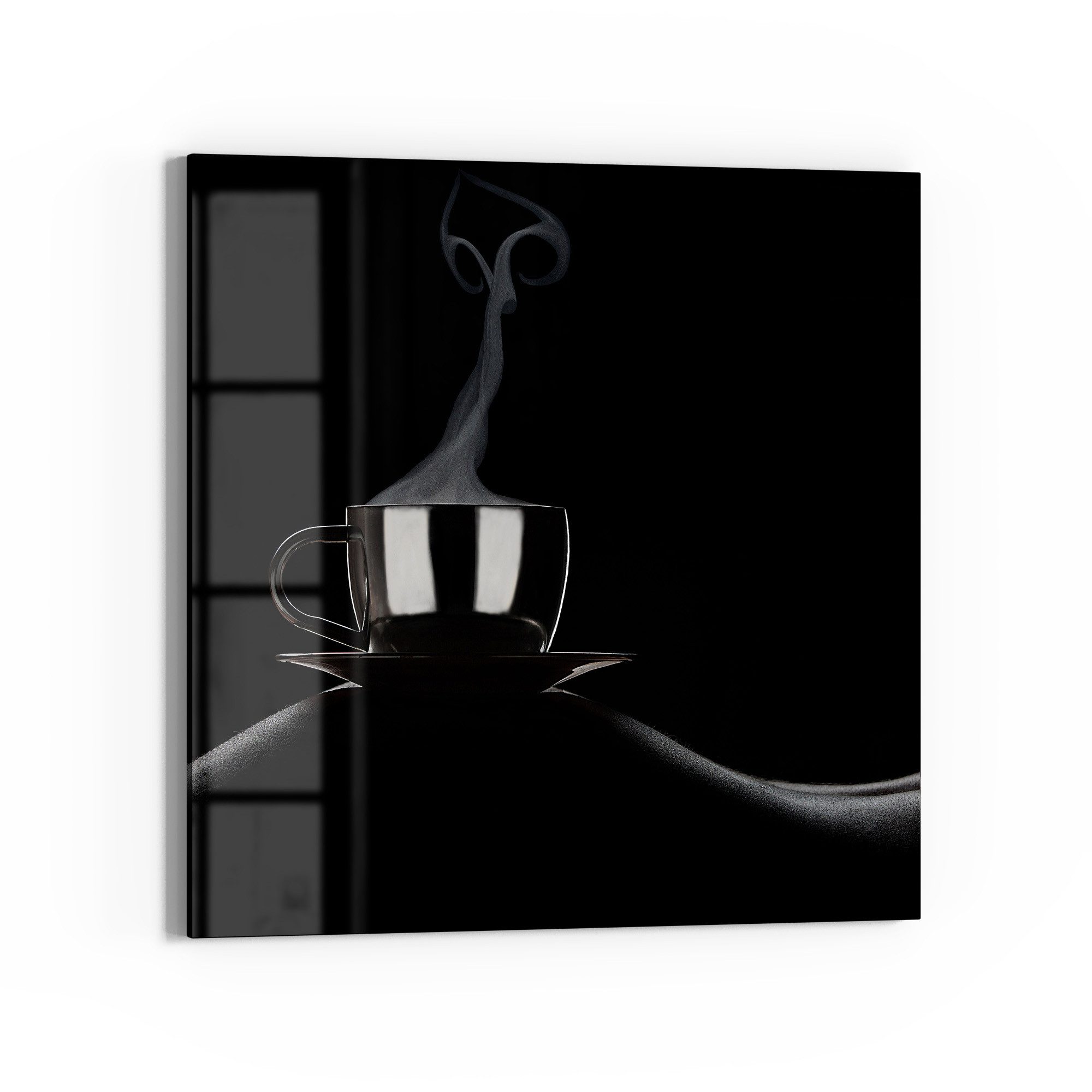 DEQORI Glasbild 'Sinnliche Kaffeepause', 'Sinnliche Kaffeepause', günstig online kaufen