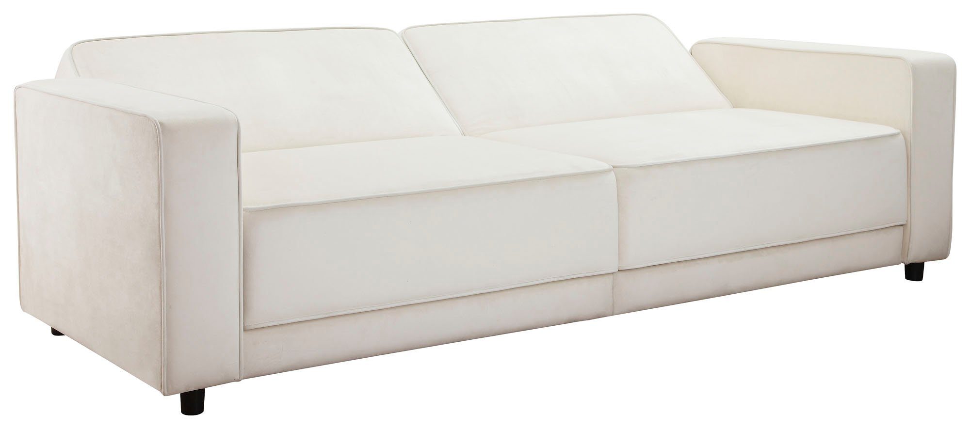 Dorel Home 3-Sitzer ALLIE Schlafsofa 225 cm, Bett-Funktion (108/190cm), trendiger Cord o. pflegeleichter Velours. Reduzierter Preis € 449,99. Unverbindliche Preisempfehlung € 899,99