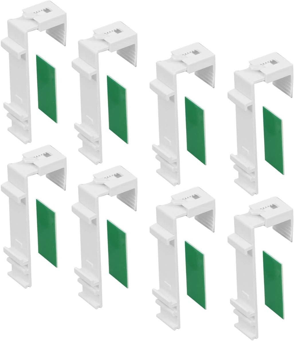 FELIXLEO Klemmträger 8 Stück Klemmhalter kurz für Klemmfix Rollo Doppelrollo ohne Bohren, (1-tlg)