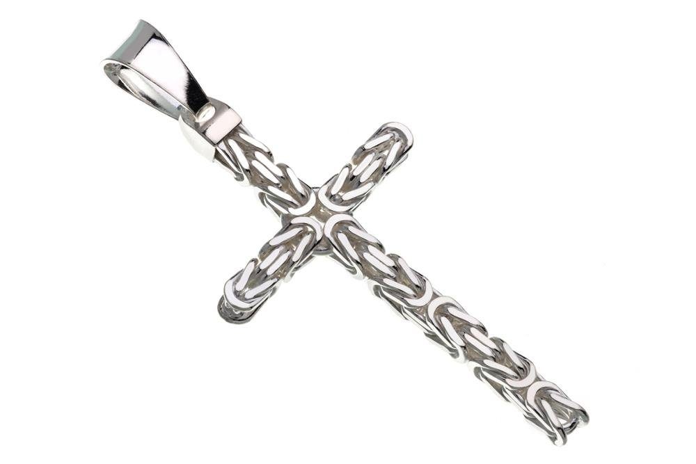 Silberkettenstore Kettenanhänger Anhänger Kreuz Königskette 5mm - 925 Silber