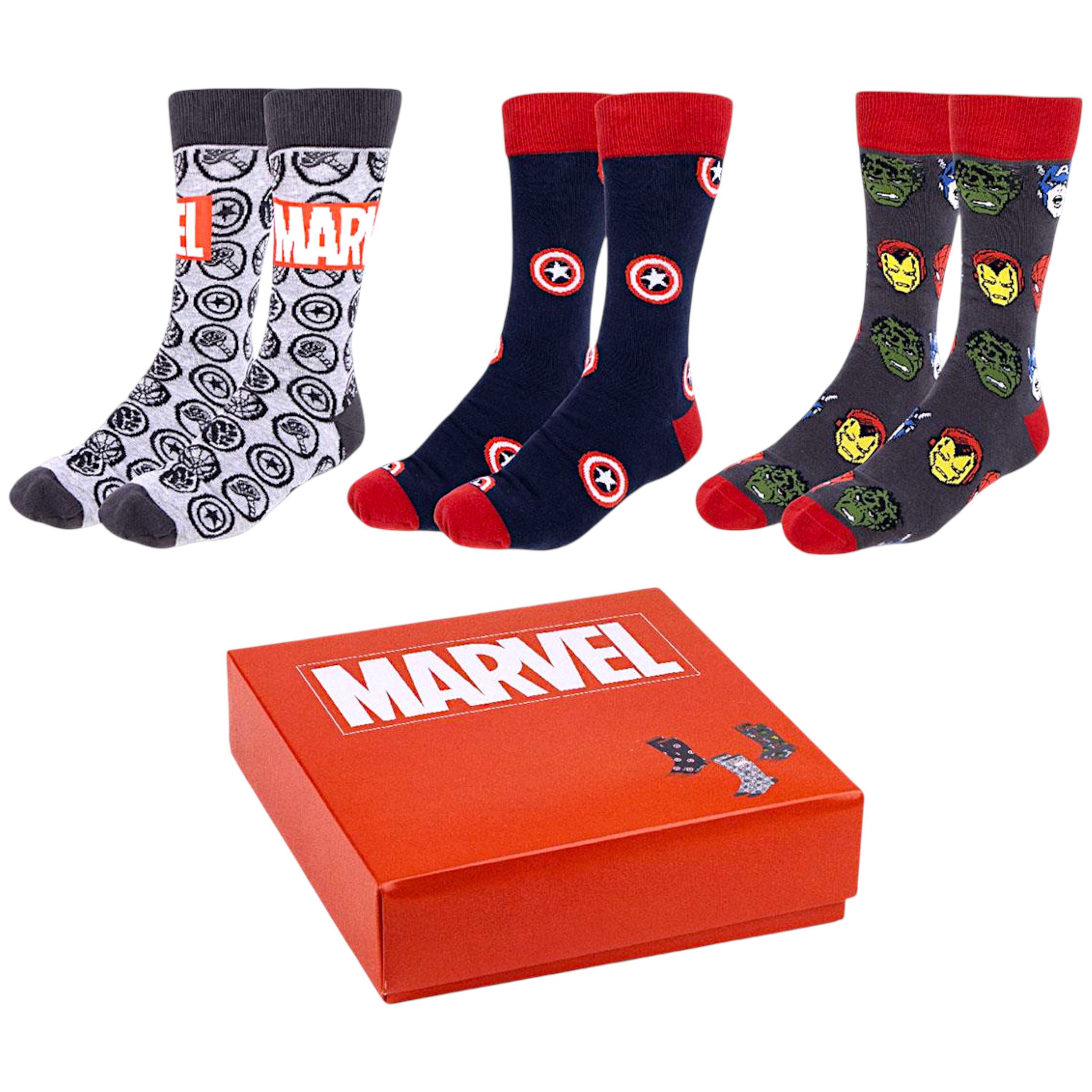 MARVEL Носки Avengers (3-Paar) Geschenkset Gr. 35-41