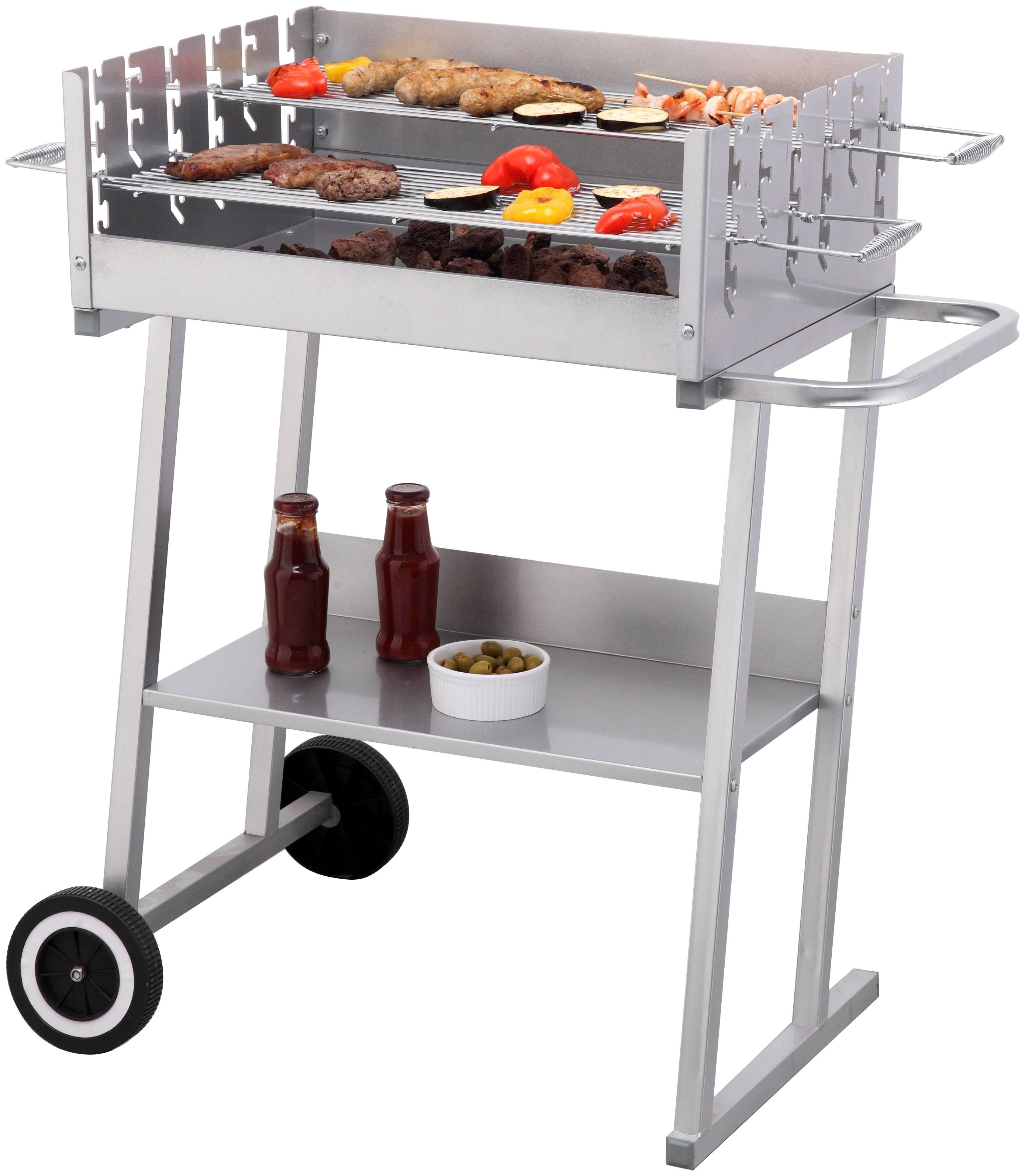 Tepro Holzkohlegrill Grillwagen Pasadena, BxTxH: 84x52x90 cm